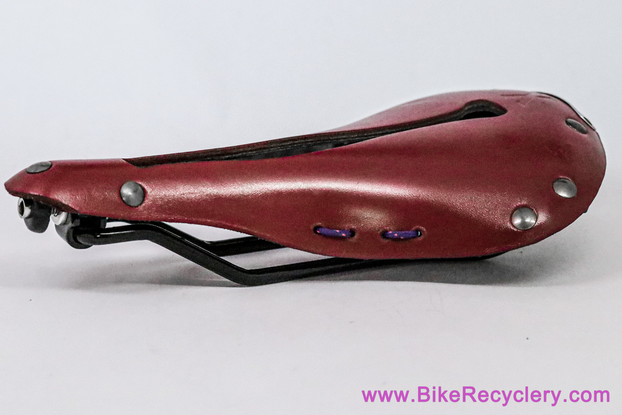 Selle Anatomica X1 Leather Saddle: RARE Red! Gunmetal - Laced