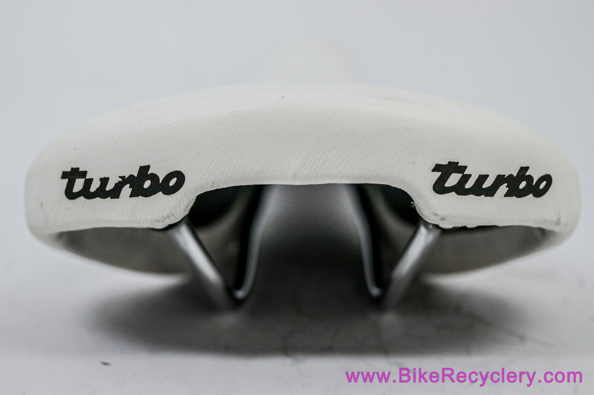 Selle Italia L. Turbo Saddle: Smooth White Leather - Shorter/Wider Version
