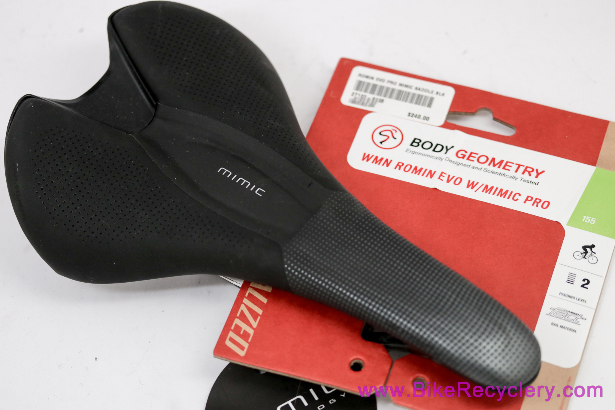 Specialized Romin Evo Pro Mimic Saddle: 155mm - Carbon Rails - Black (NEW)