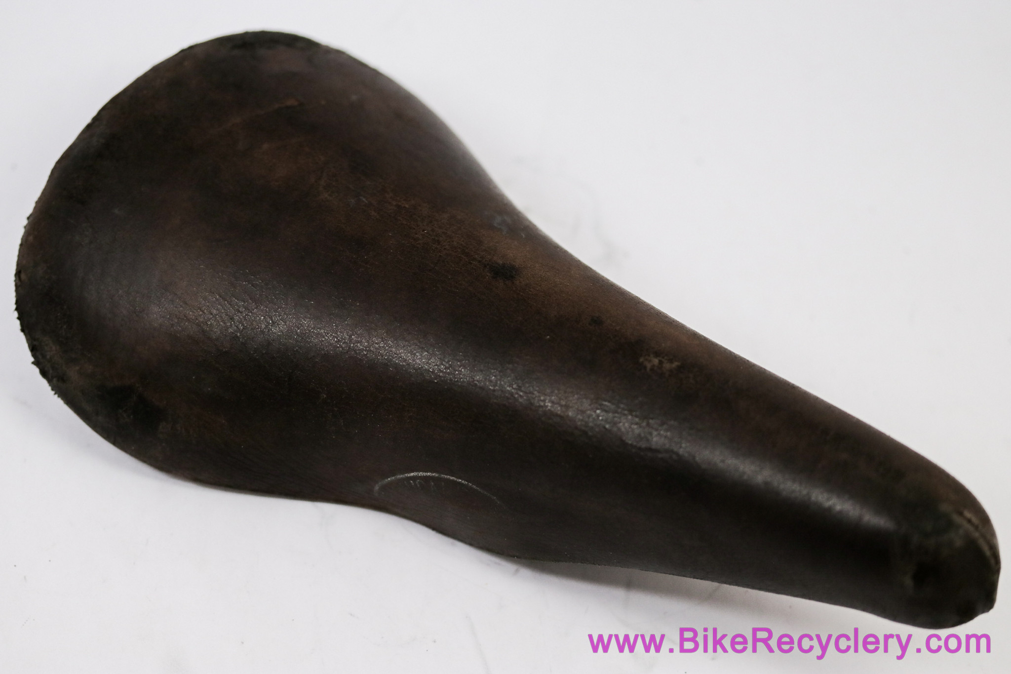Cinelli Unicanitor Block Lettering Mod 65 Saddle: 1970's - Brown Leather