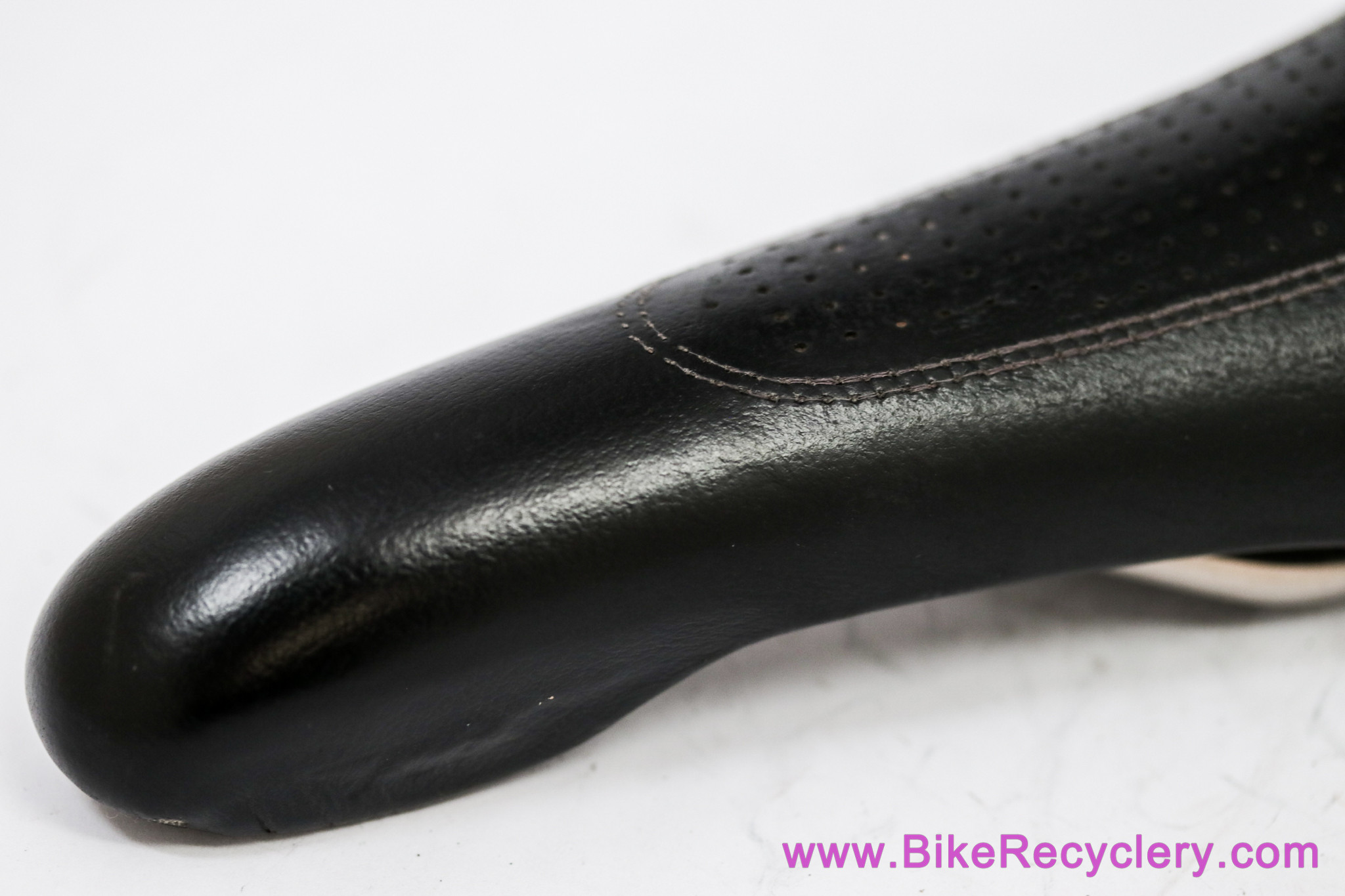 Selle Italia Flite Titanium Genuine Gel: Perforated Black Leather - 2003