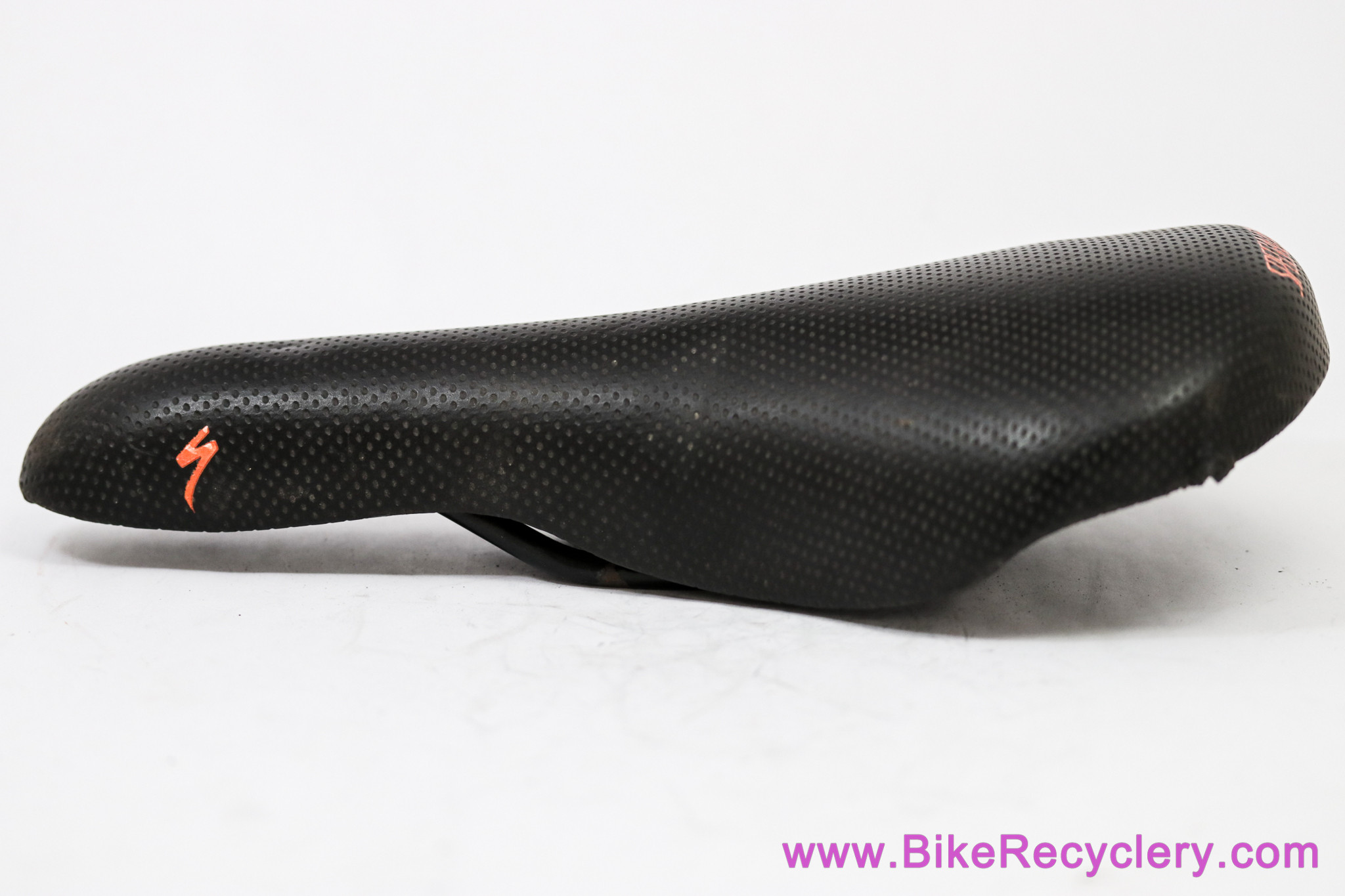 Specialized Prolong Saddle: Perforated Black Leather - 1993 (Low Miles)