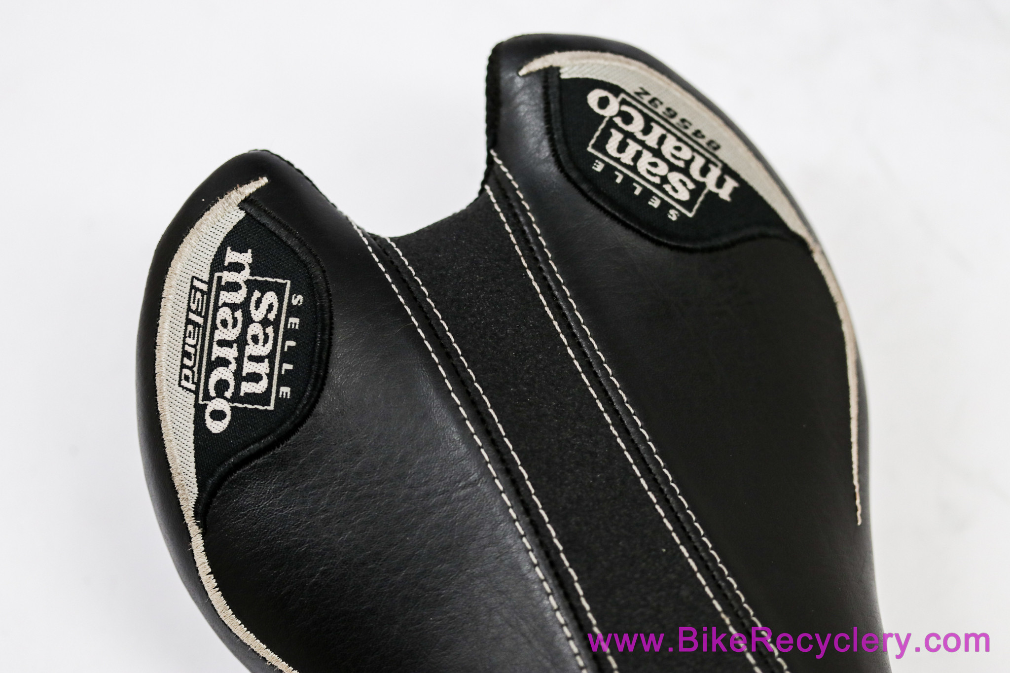 NOS San Marco Ponza Black Leather Saddle: Black