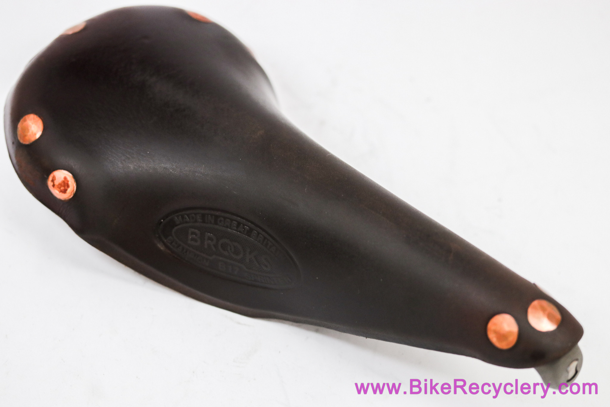 Brooks B17 Champion Sprinter Saddle: Titanium - Limited Edition - Antique Brown - 380g (Near Mint)
