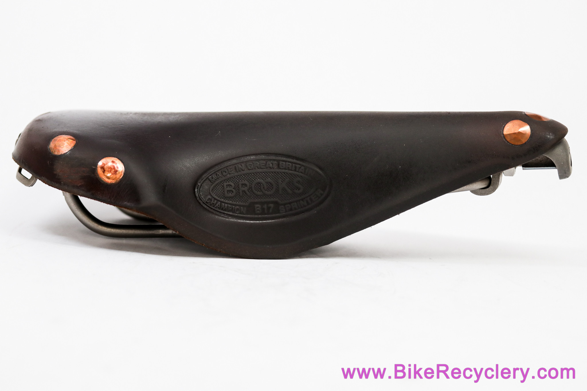 Brooks B17 Champion Sprinter Saddle: Titanium - Limited Edition - Antique Brown - 380g (Near Mint)