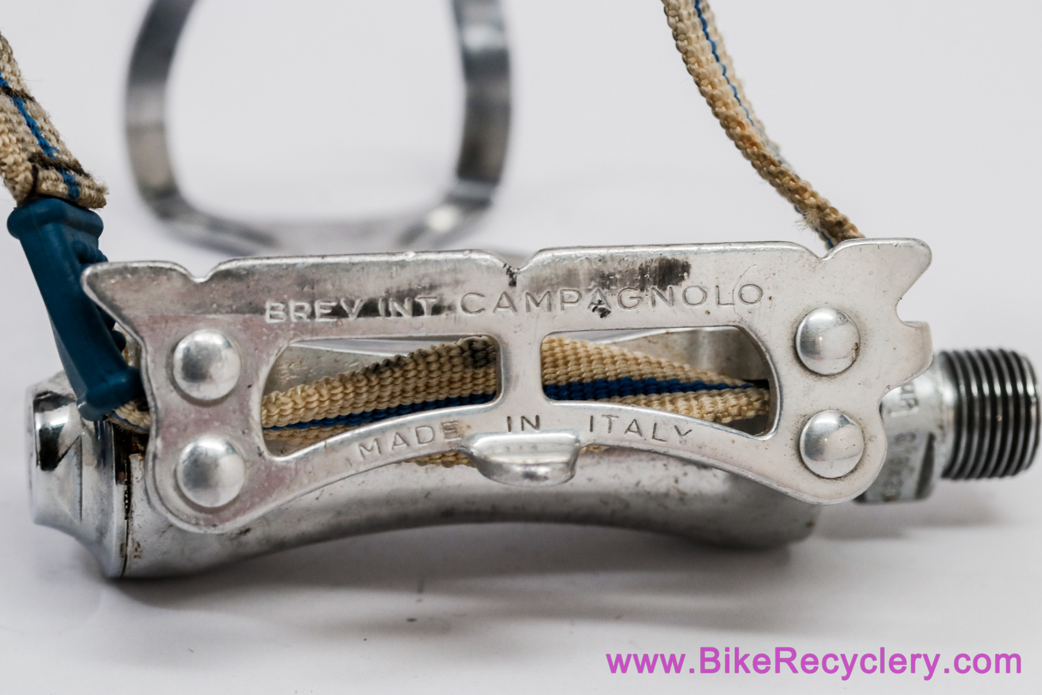 Campagnolo Victory/Chorus Aero Pedals: #405/000 - Toe Clips (M/L) & Straps (Near Mint Perfect Bearings)