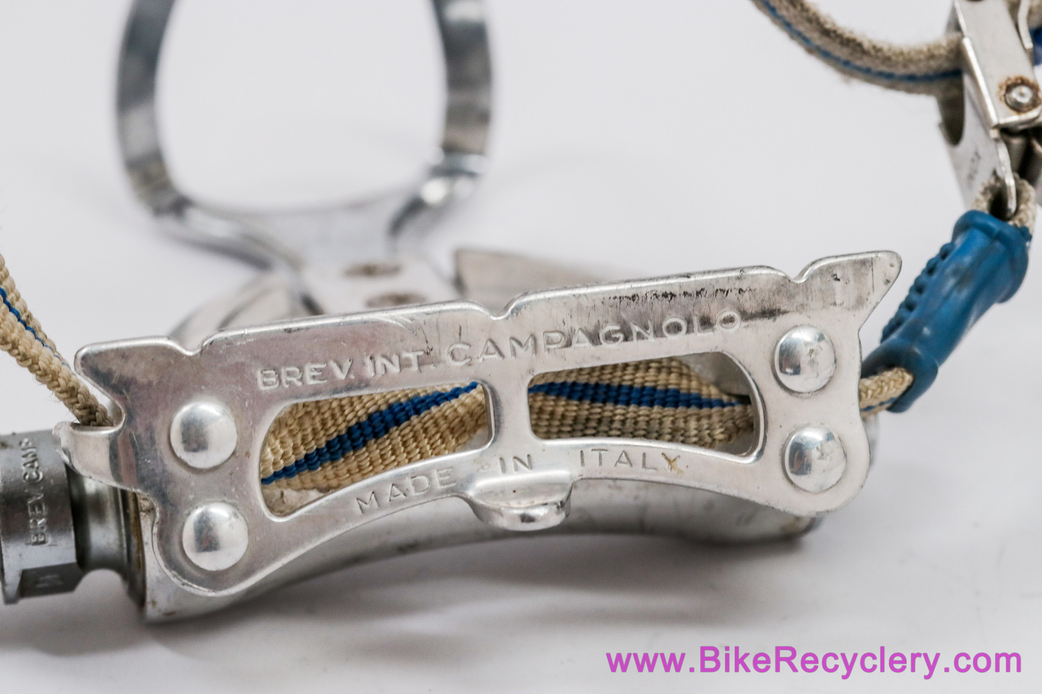 Campagnolo Victory/Chorus Aero Pedals: #405/000 - Toe Clips (M/L) & Straps (Near Mint Perfect Bearings)