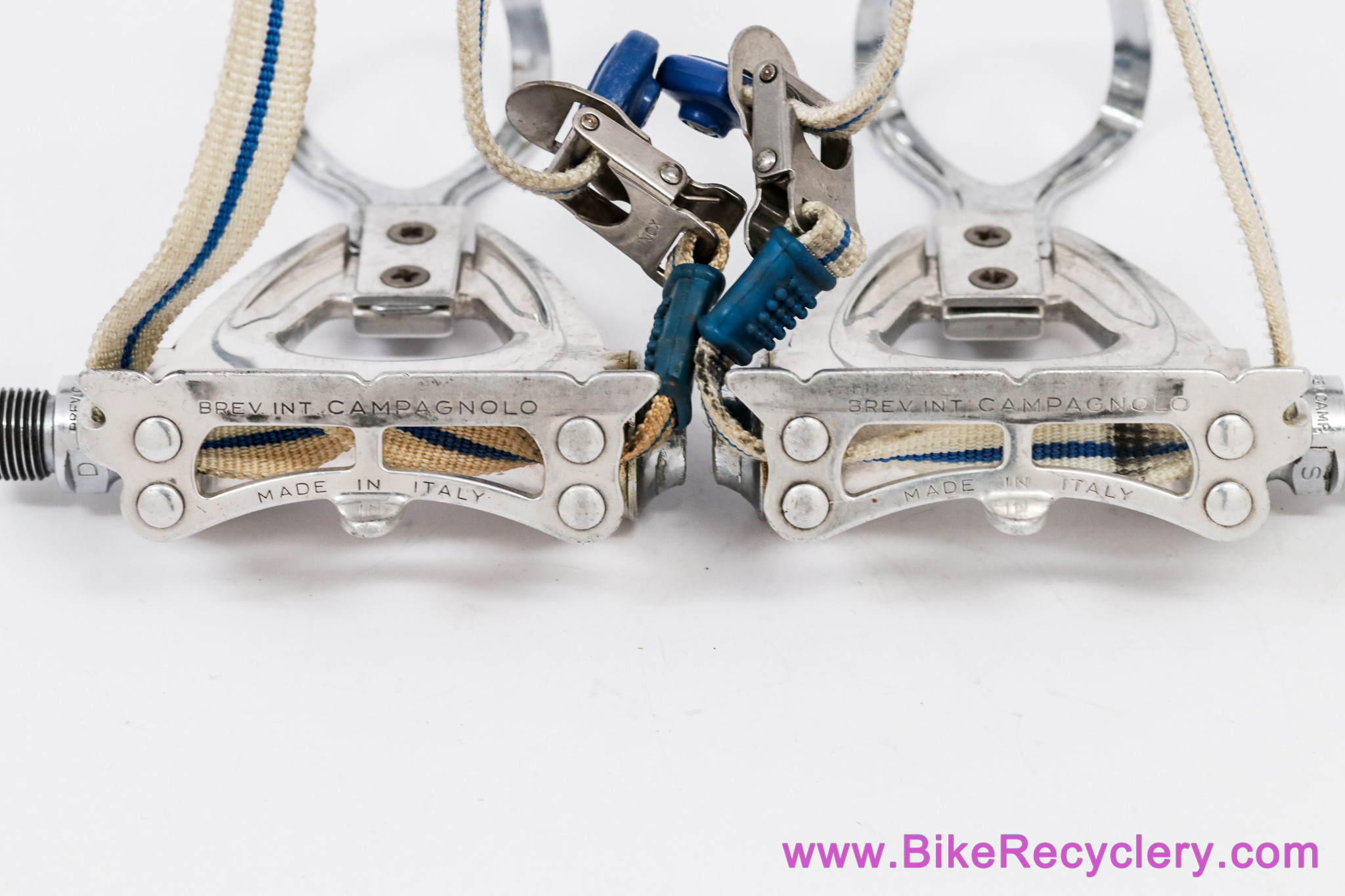 Campagnolo Victory/Chorus Aero Pedals: #405/000 - Toe Clips (M/L) & Straps (EXC)