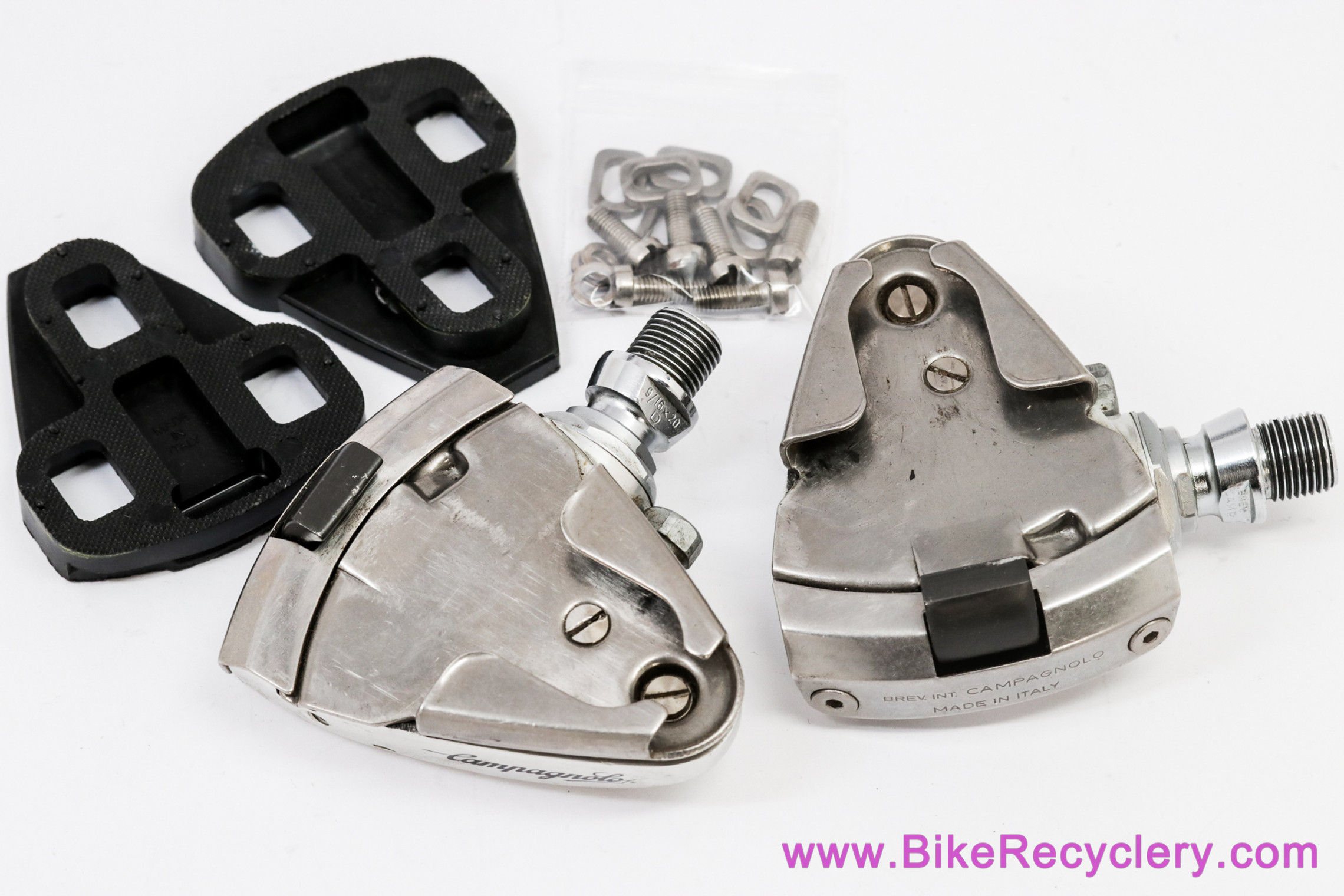 Campagnolo C-Record SGR-1 Delta Clipless Pedals: Cleats/Hardware (Near Mint+ Low Miles)