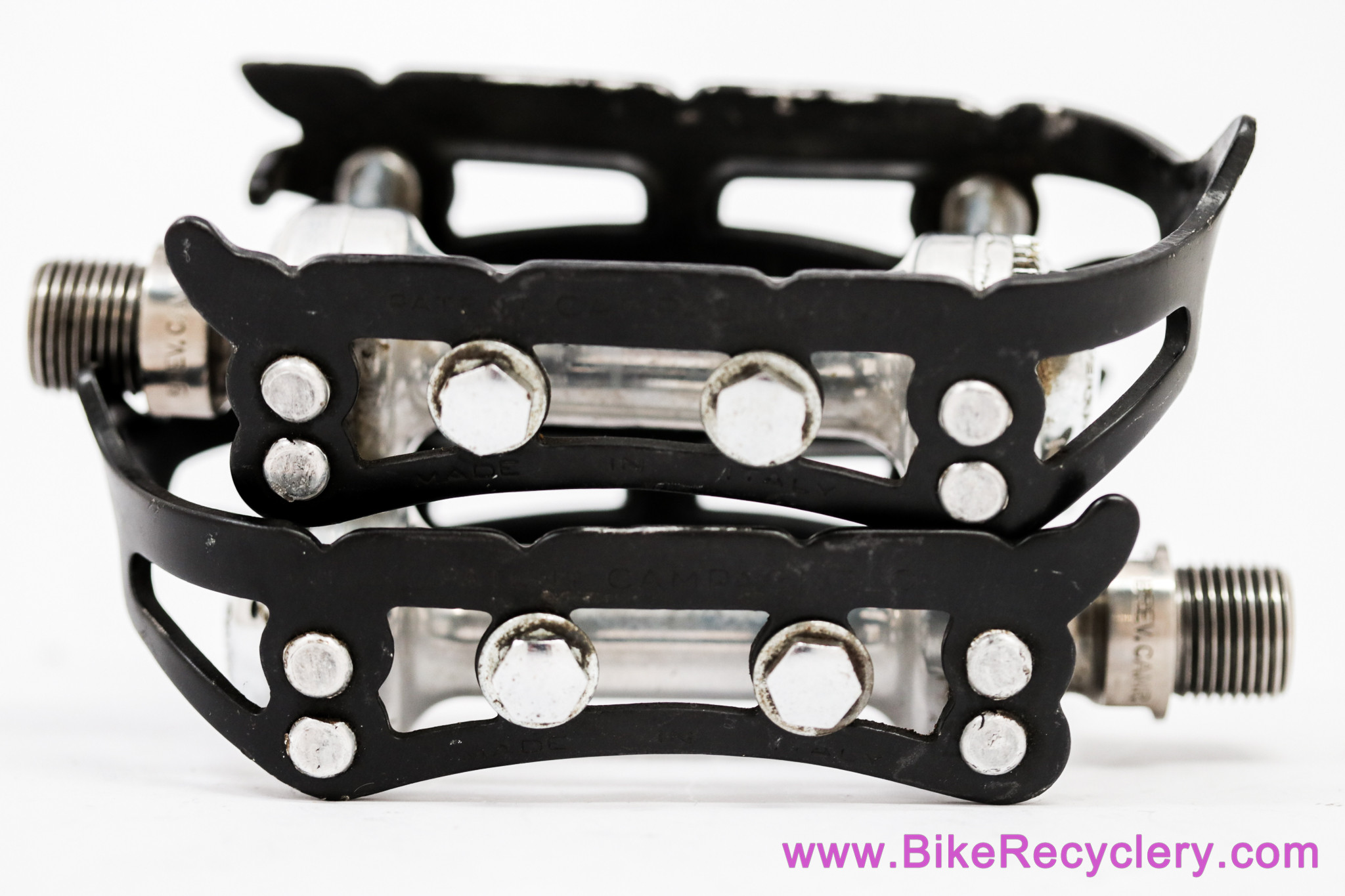 Campagnolo Super Record Titanium Strada Pedals: #4021 - Black Cages (Near Mint)