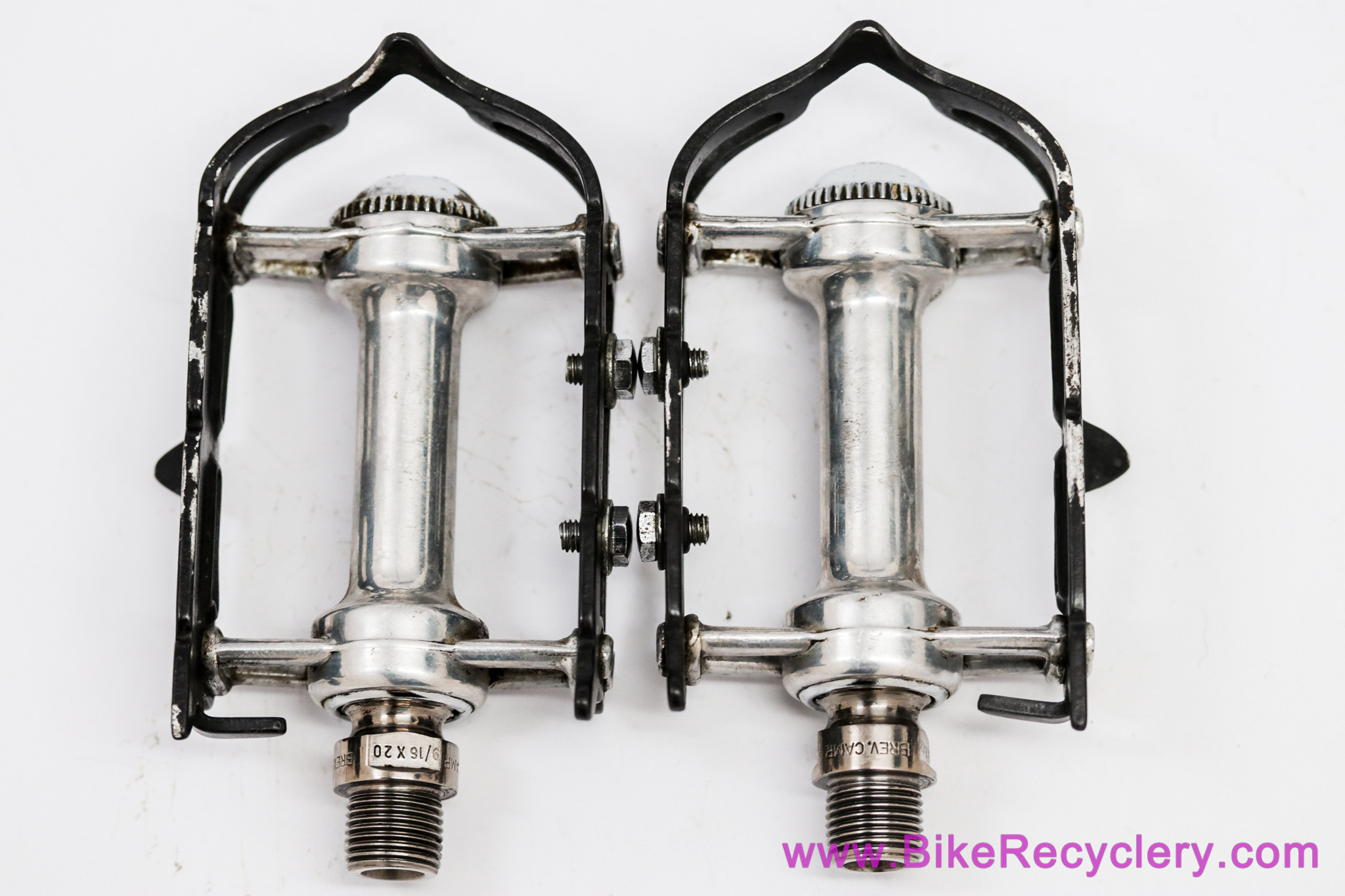 Campagnolo Super Record Titanium Strada Pedals: #4021 - Black Cages (Near Mint)