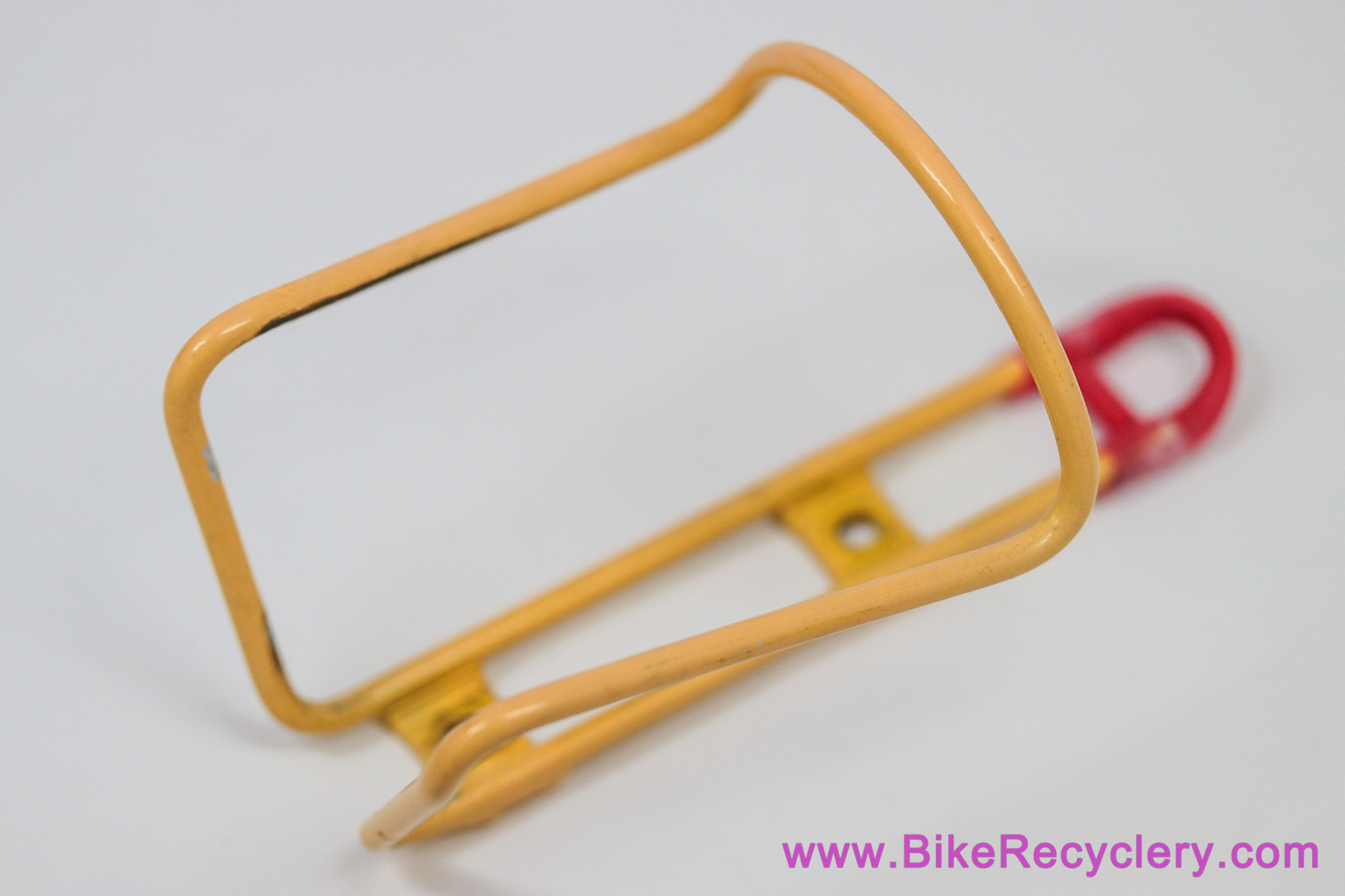 Blackburn Tubular Bottle Cage: Vintage 1970s / 1980's - TA REF 215 Style - Alloy - 35g - Yellow/Red