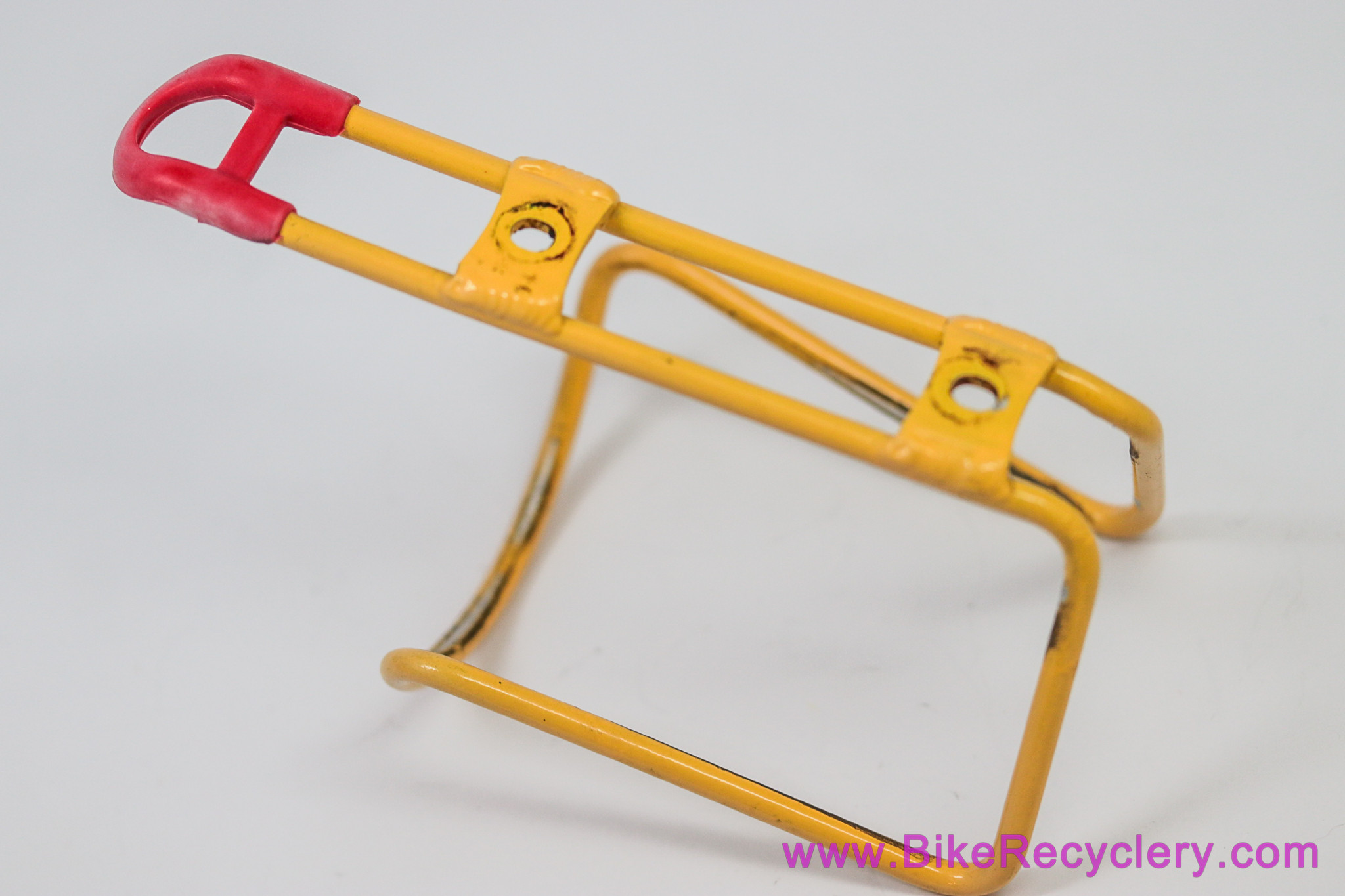 Blackburn Tubular Bottle Cage: Vintage 1970s / 1980's - TA REF 215 Style - Alloy - 35g - Yellow/Red
