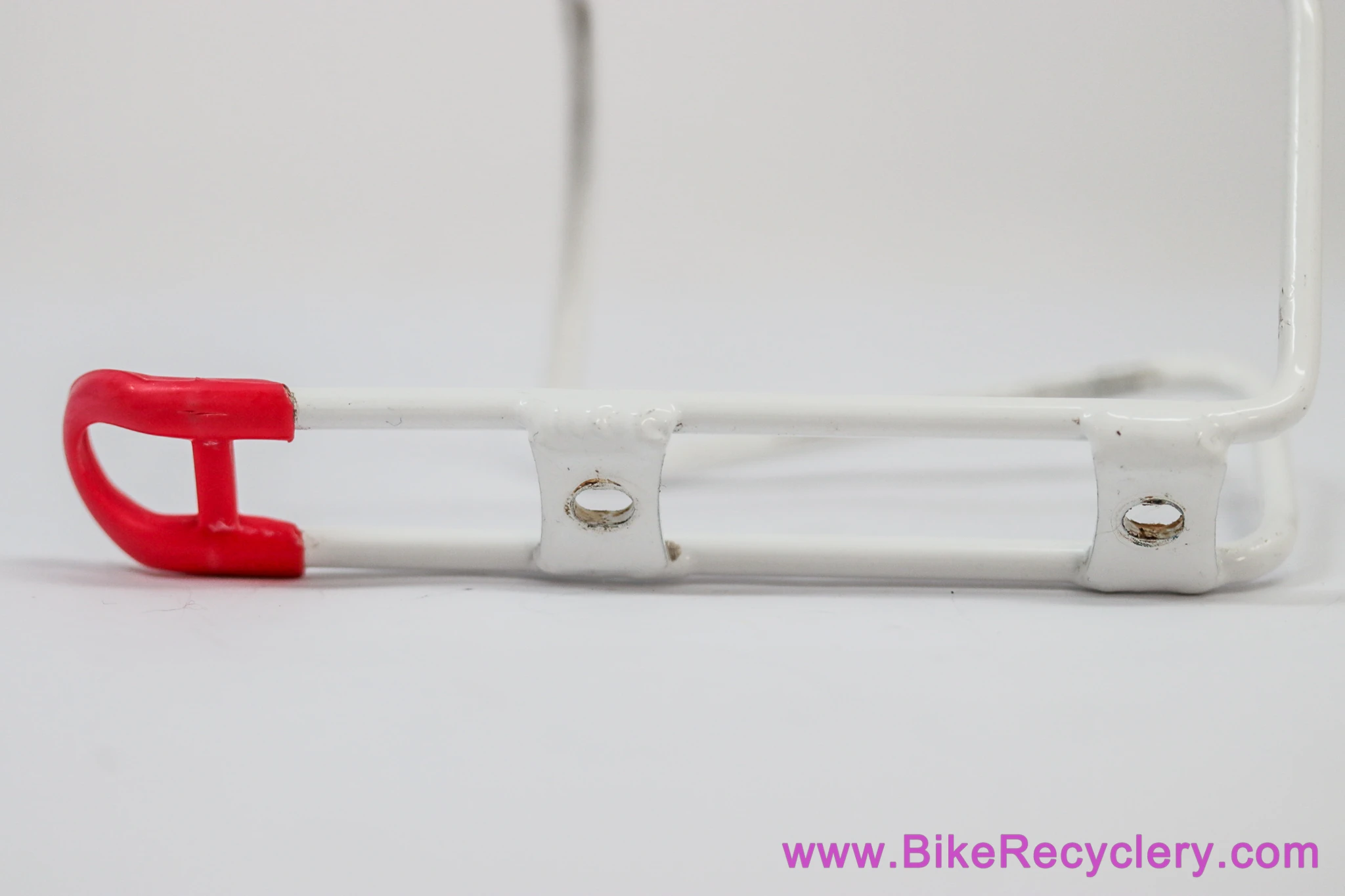 Blackburn Tubular Bottle Cage: Vintage 1970s / 1980's - TA REF 215 Style - Alloy - 35g - White/Red