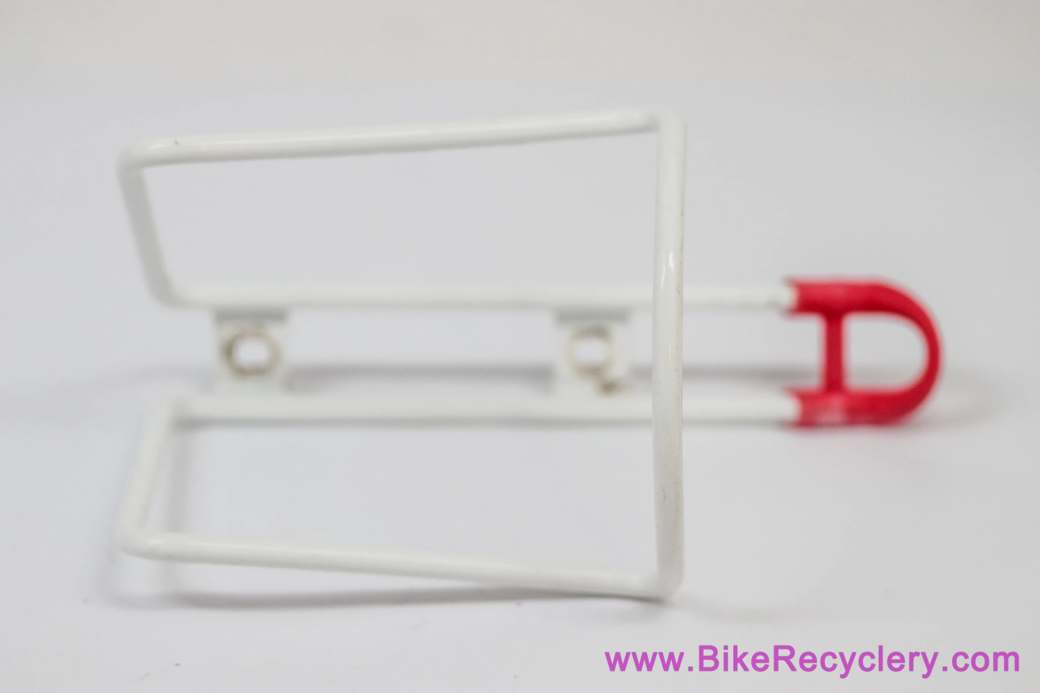 Blackburn Tubular Bottle Cage: Vintage 1970s / 1980's - TA REF 215 Style - Alloy - 35g - White/Red