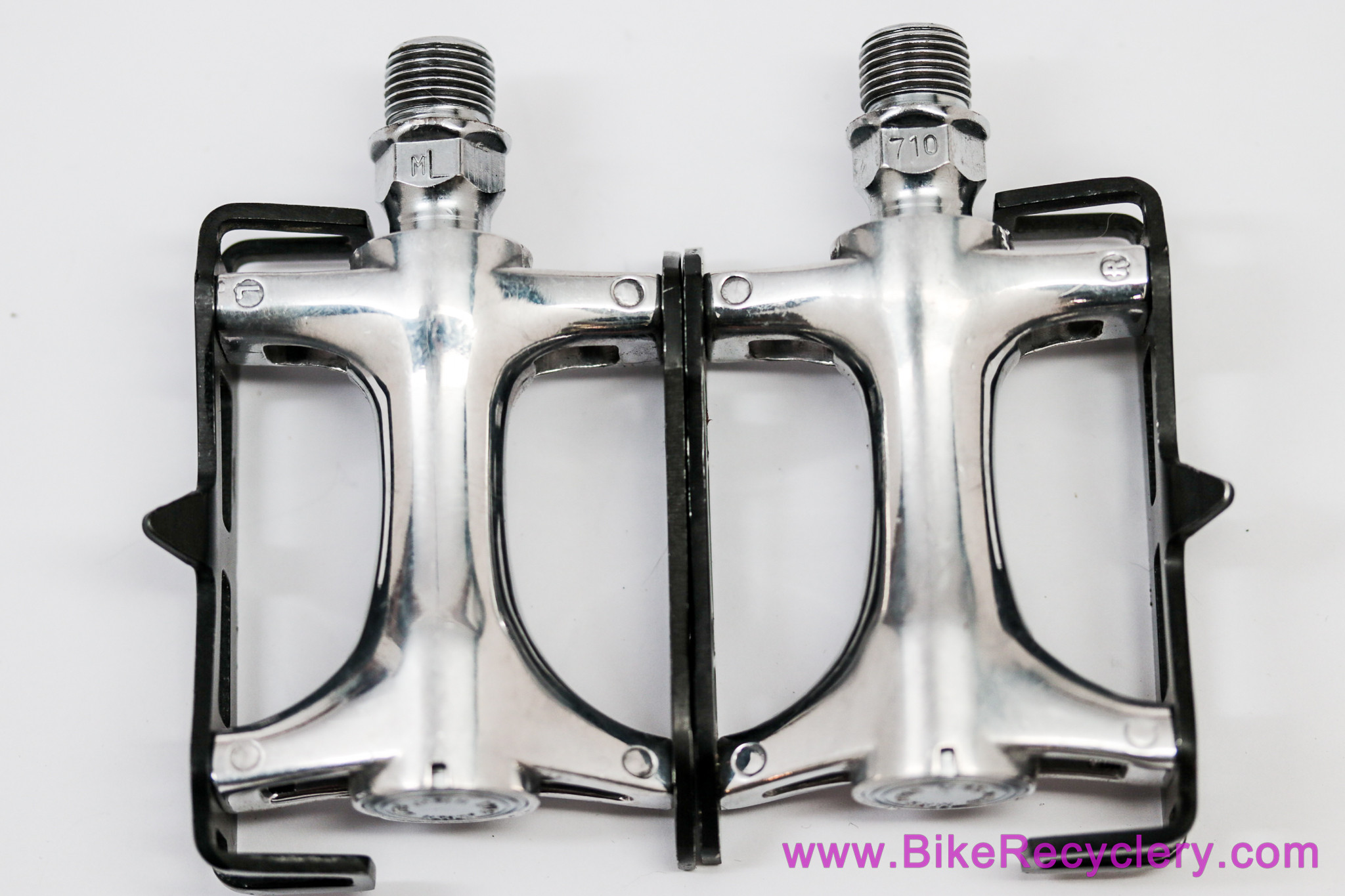 MKS Custom Nuevo Wide NJS Track Pedals: Black/Silver (Barely Used