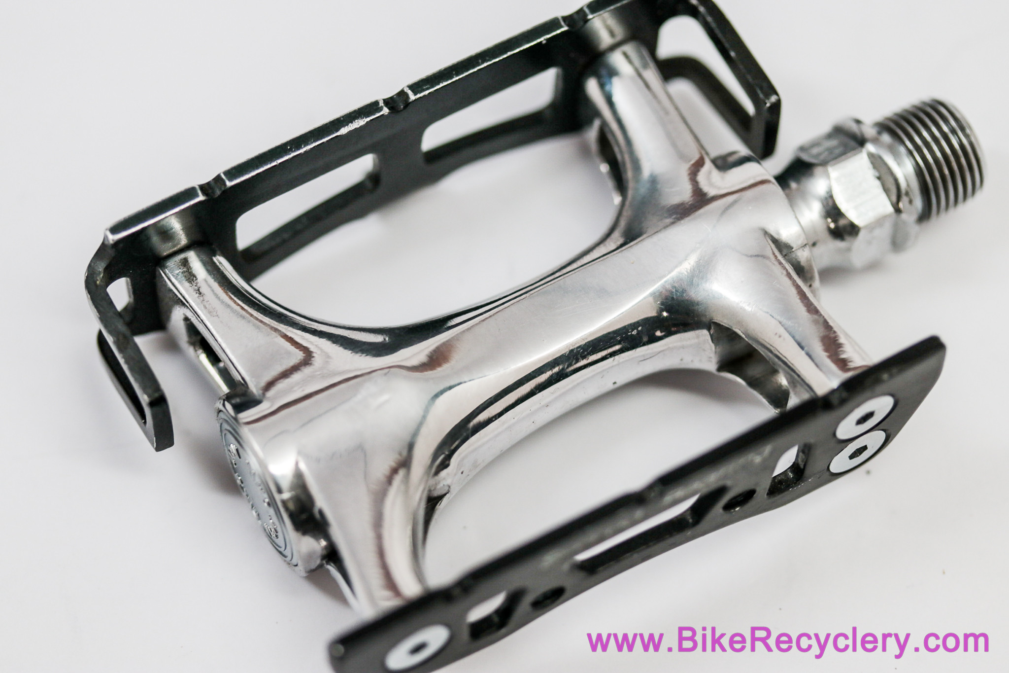 MKS Custom Nuevo Wide NJS Track Pedals: Black/Silver (Barely Used