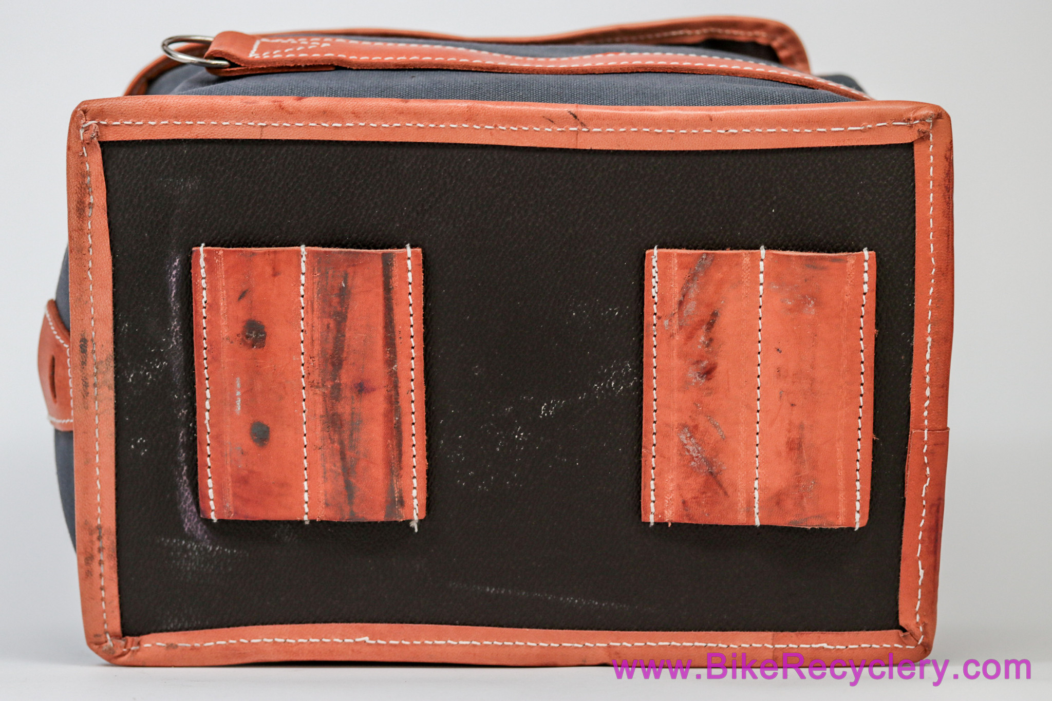 Gilles Berthoud GB-587 Rear Rack Top Bag: Large 9L - Grey Canvas & Leather (Near Mint+ Barely Used)