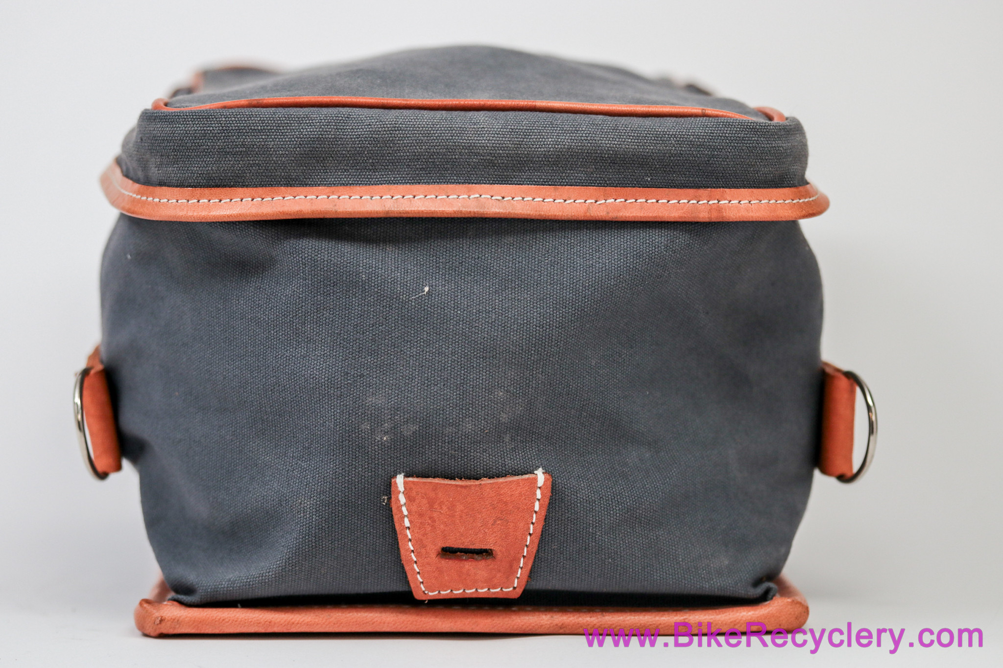 Gilles Berthoud GB-587 Rear Rack Top Bag: Large 9L - Grey Canvas & Leather (Near Mint+ Barely Used)