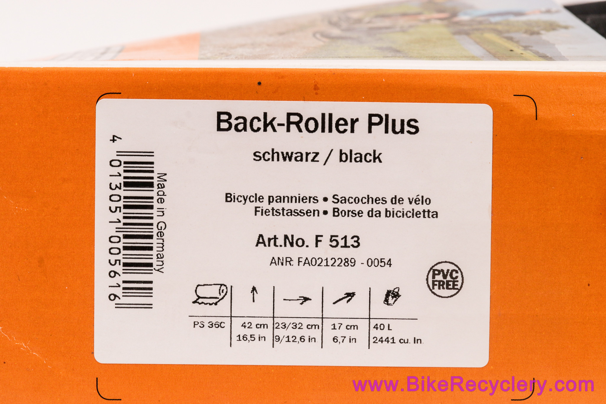 Ortlieb Back-Roller Plus Pannier Set - 40L /Pair - Graphite Black - F513 (New)