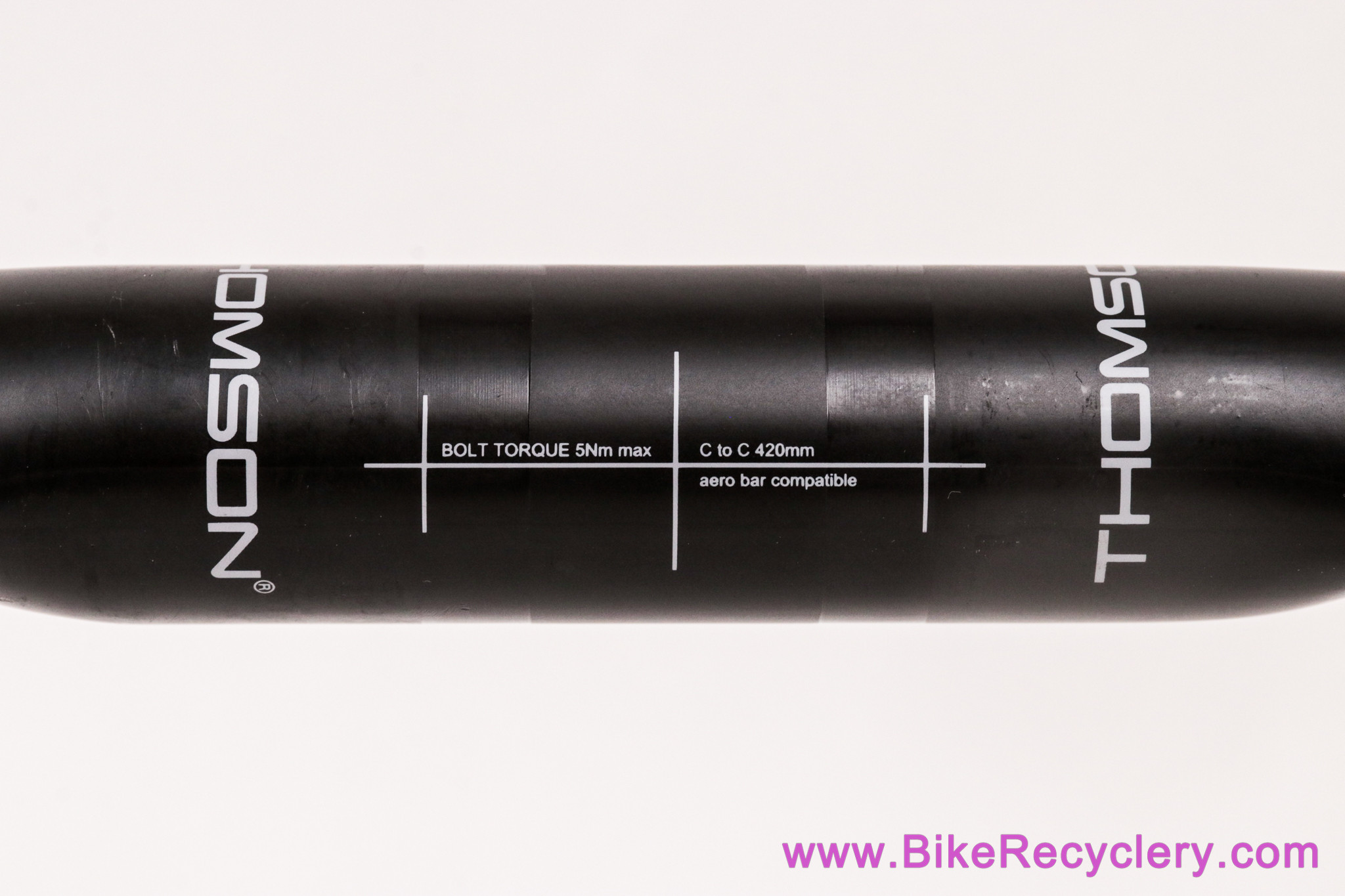 Thomson Carbon Drop Handlebar: Road Round 42cm - Black (New Take