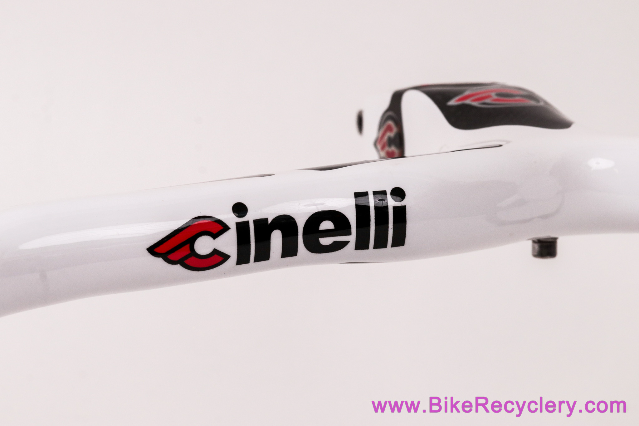 NOS Cinelli Ram 2 Integrated Handlebar: 42cm x 110mm - Carbon - White (Take Off From Show Bike)