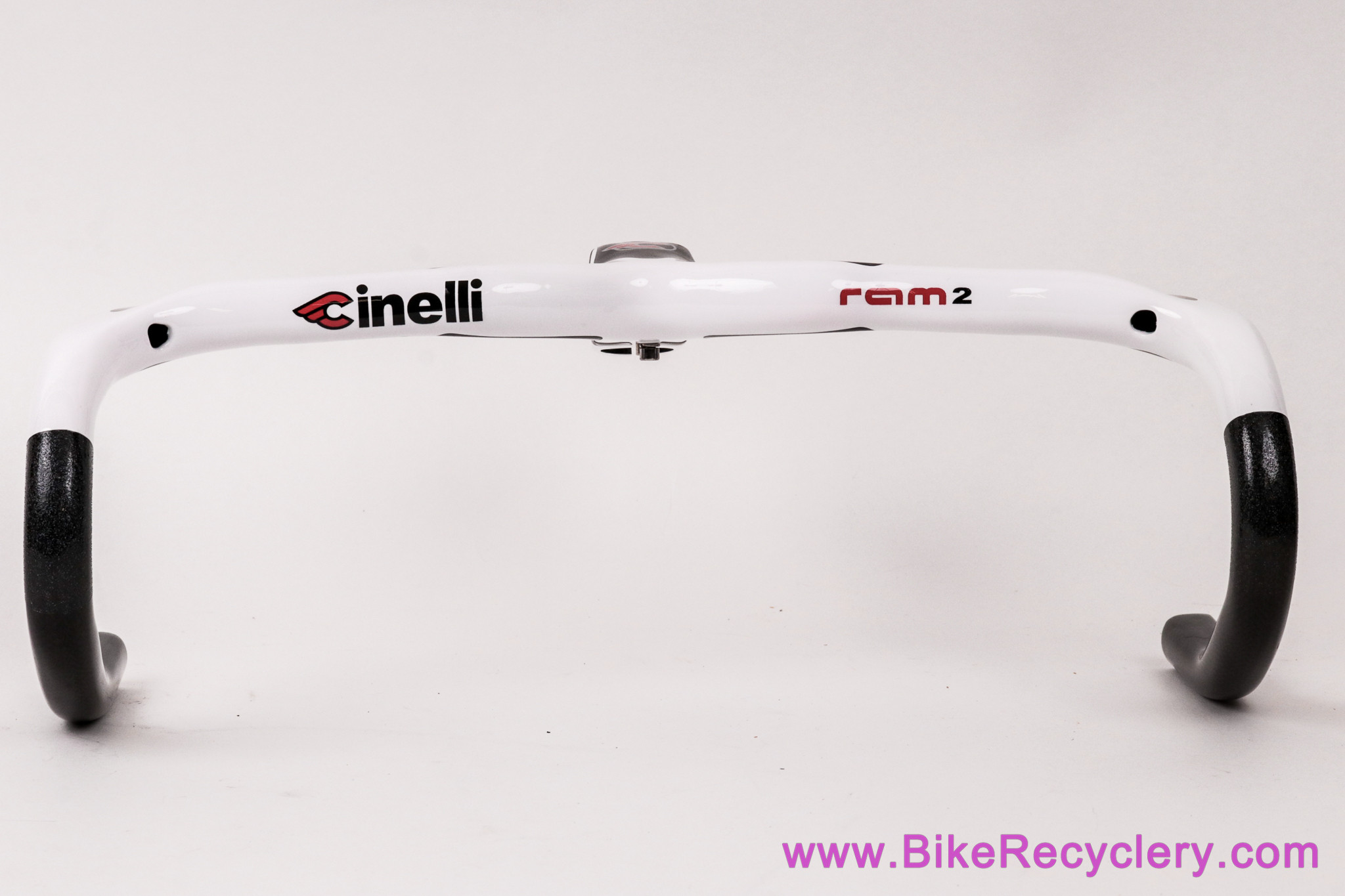 NOS Cinelli Ram 2 Integrated Handlebar: 42cm x 110mm - Carbon - White (Take Off From Show Bike)