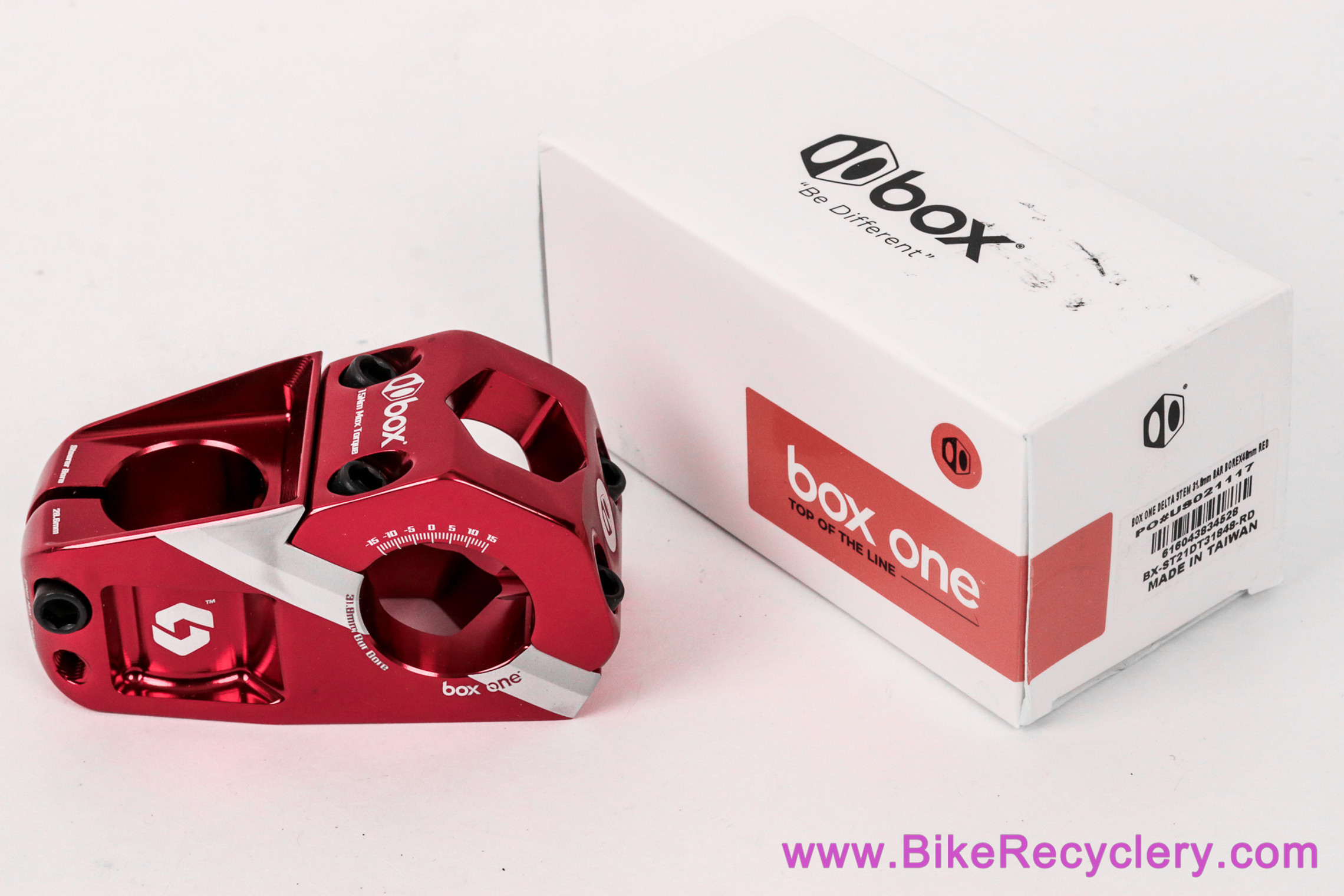 Box One Oversized Delta Stem: 1 1/8" x 48mm x 31.8mm - 0D - Red -  BMX/MTB (NEW)