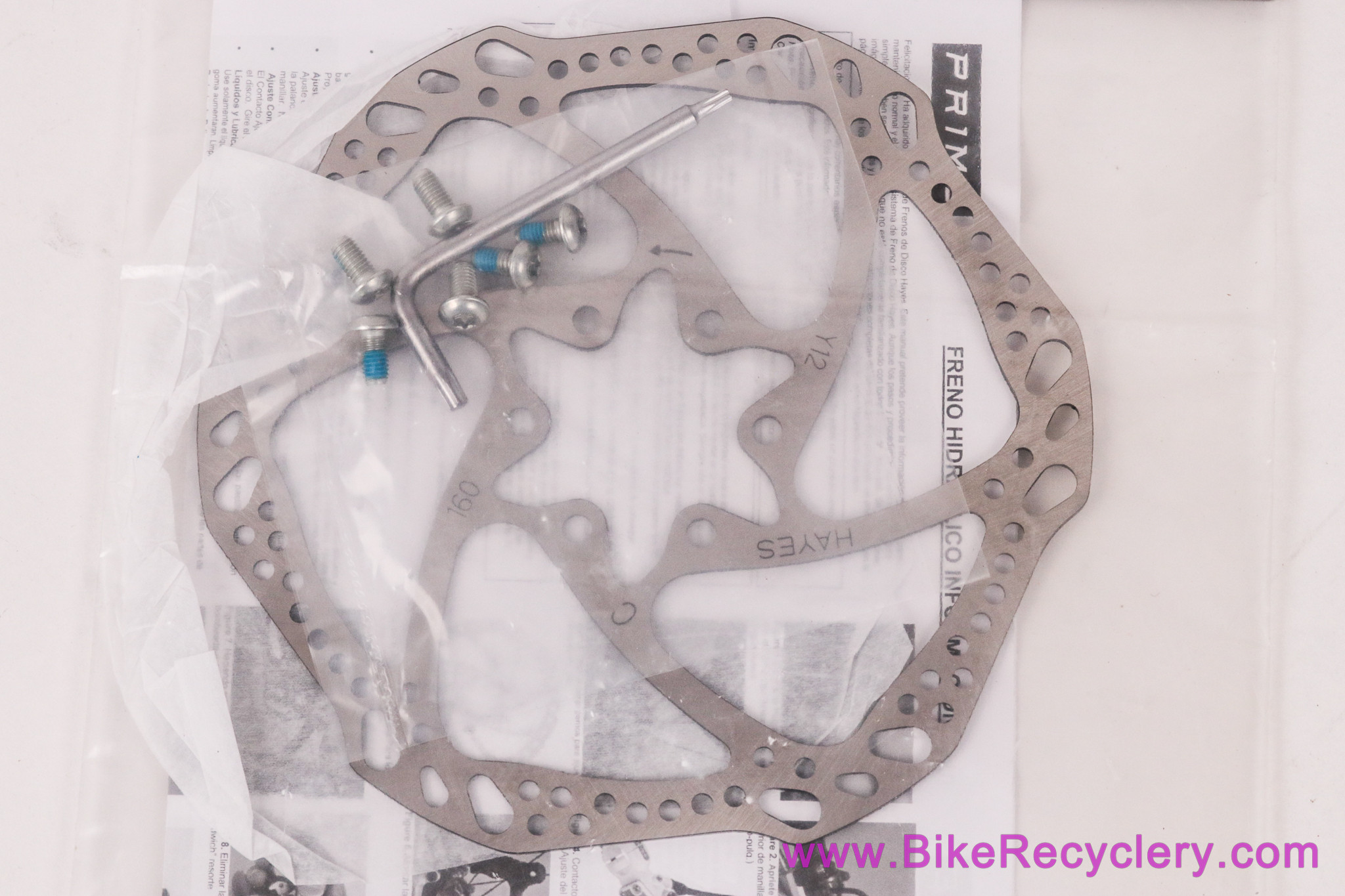 Hayes L-Series 6 Bolt Rotor: 160mm - L6 - Hardware (Sold Individually)