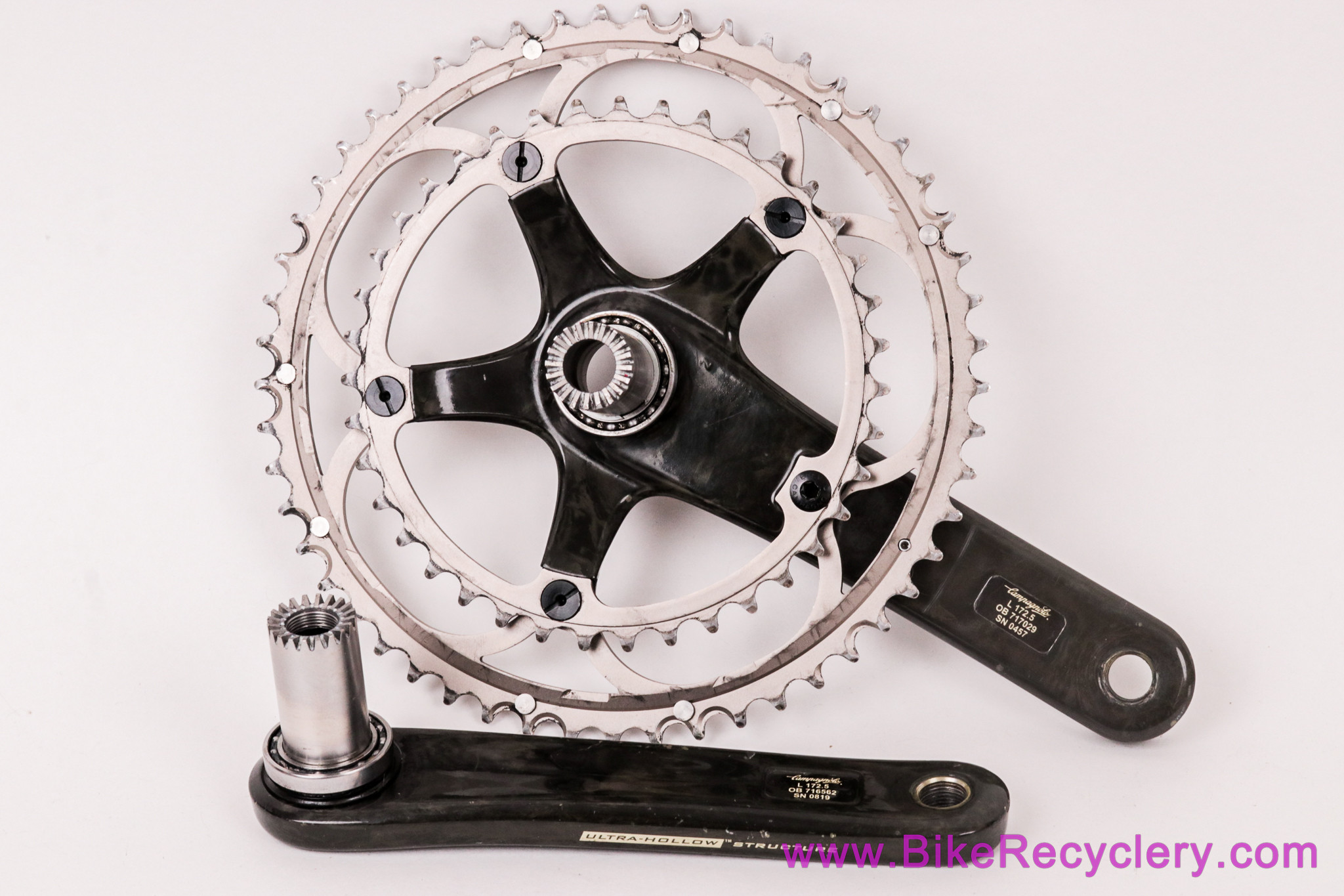 Campagnolo Record 10s Ultra-Torque Carbon Crankset: 172.5mm x 53