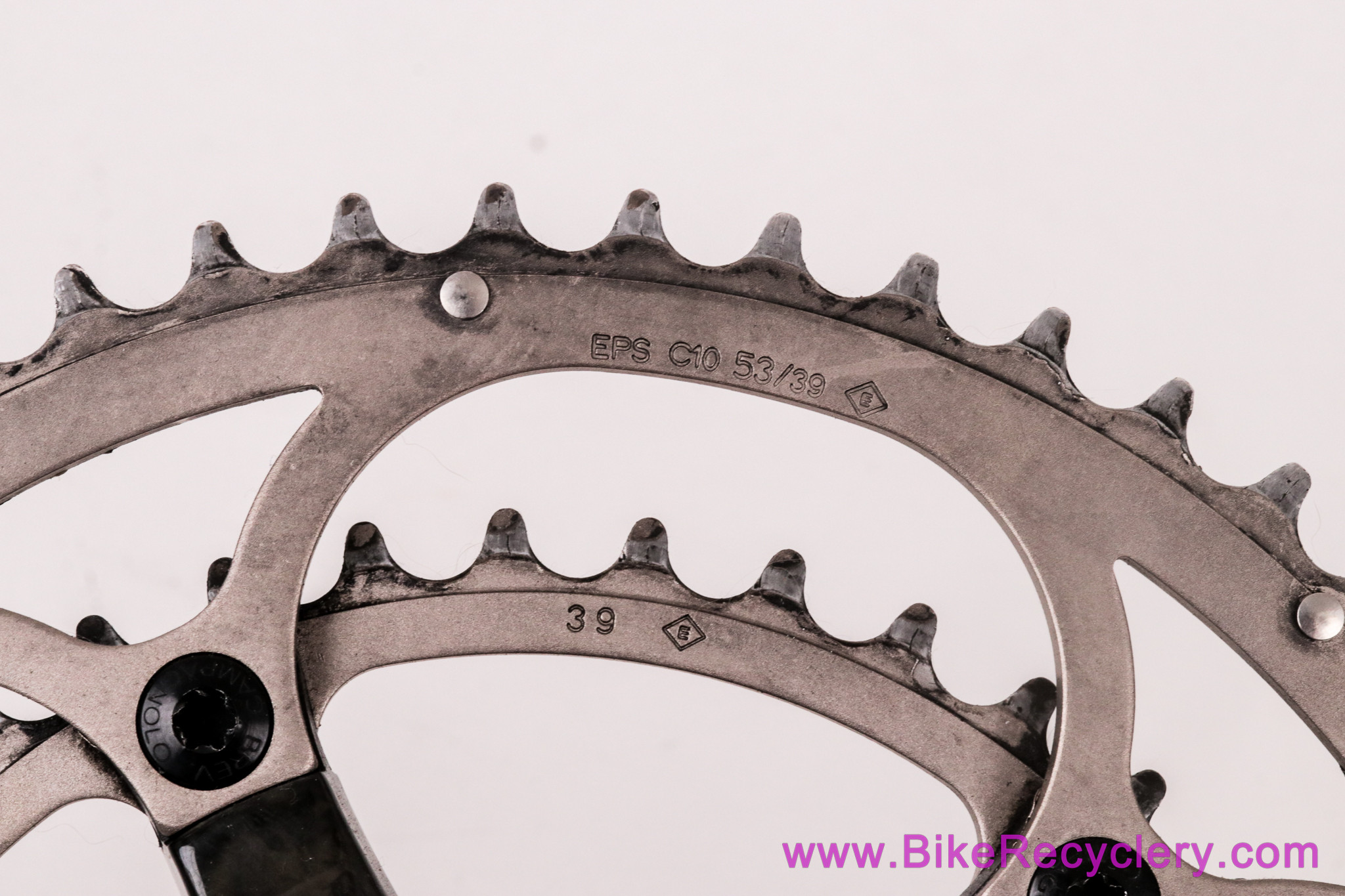 Campagnolo Record  10s Ultra-Torque Carbon Crankset: 172.5mm x 53/39t - FC7-RE (Near Mint)
