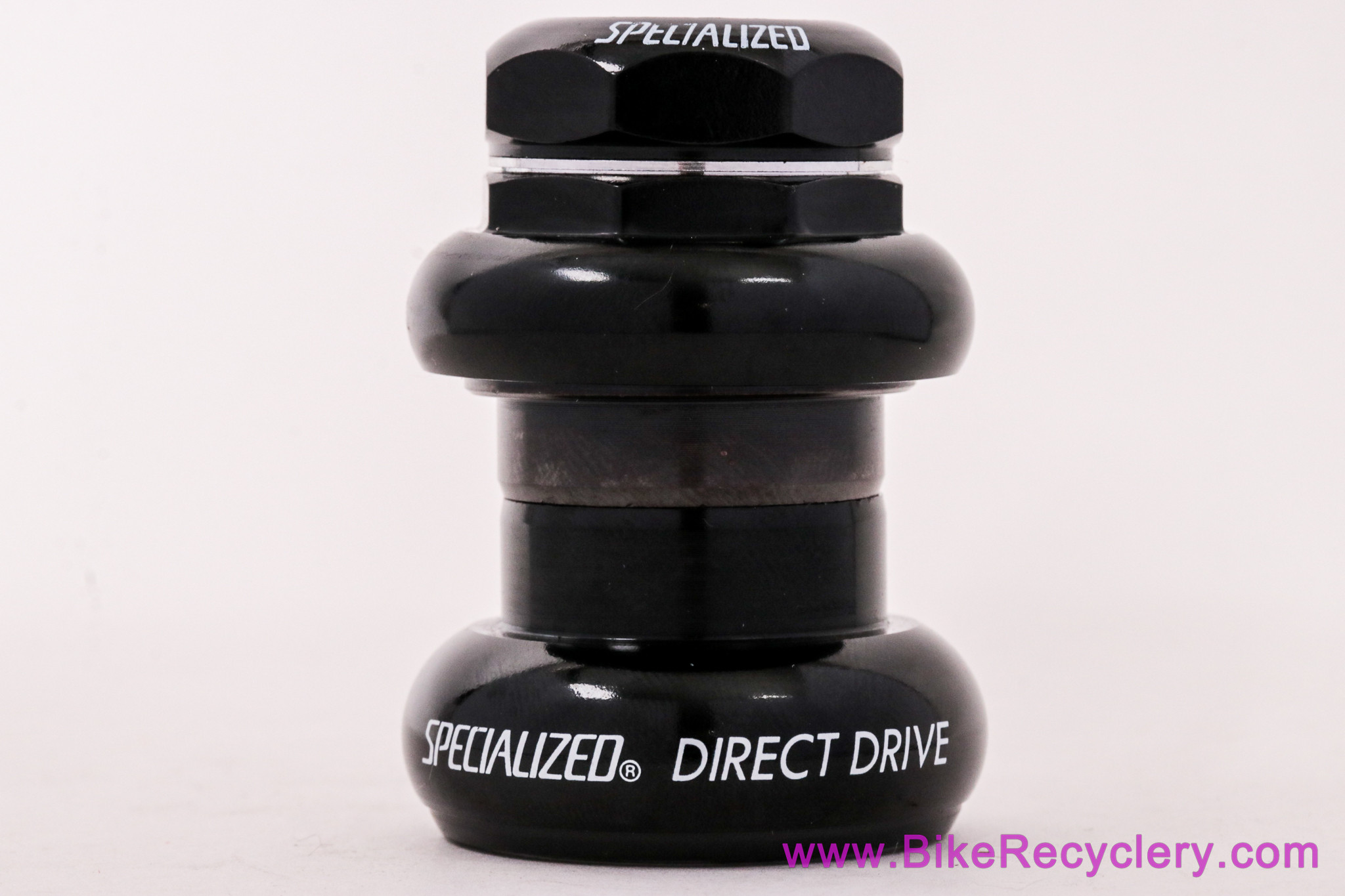 NOS Specialized Direct Drive Headset: 1" Threaded - Needle / Roller Bearing - 38mm Stack - JIS - Black Ano - 1990's