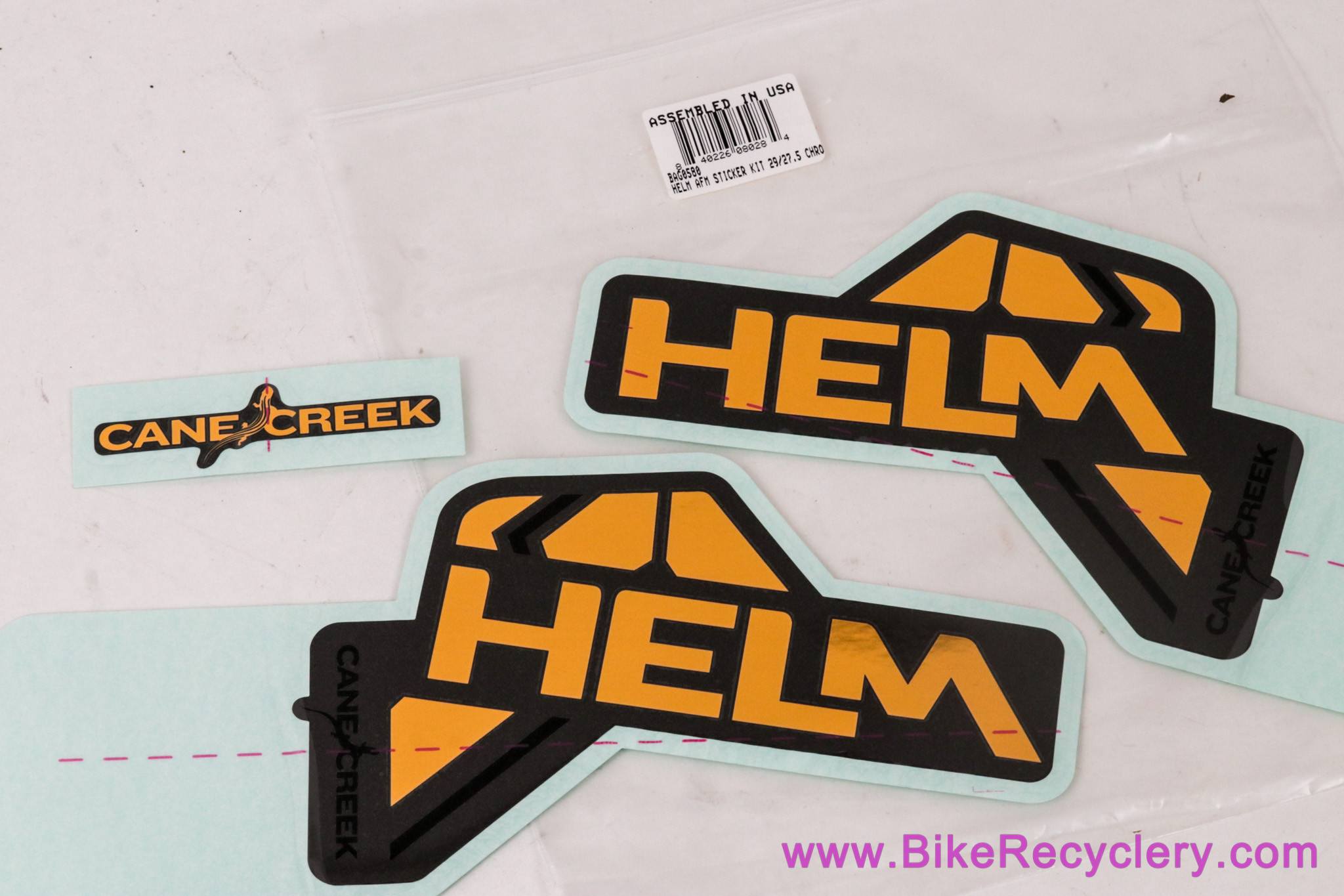 Cane Creek Helm Fork Decals Kit: MKI - Gold / Black (NEW)