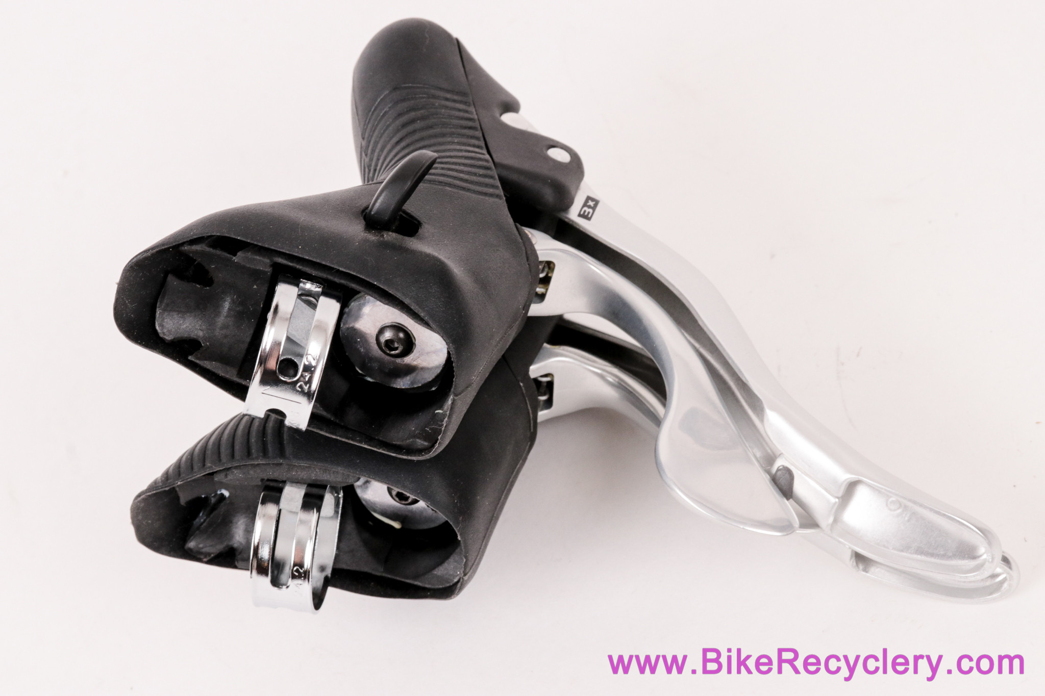 Campagnolo Athena 11s Ergo Shifters: Silver - 2x / 3x - EP15-AT1C