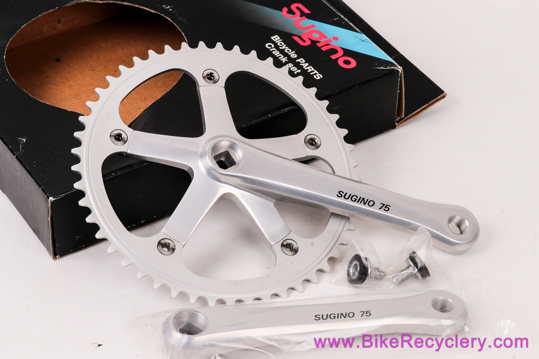 NIB/NOS Sugino 75 NJS Track/Pista Crankset: 165mm x 49t Chainring