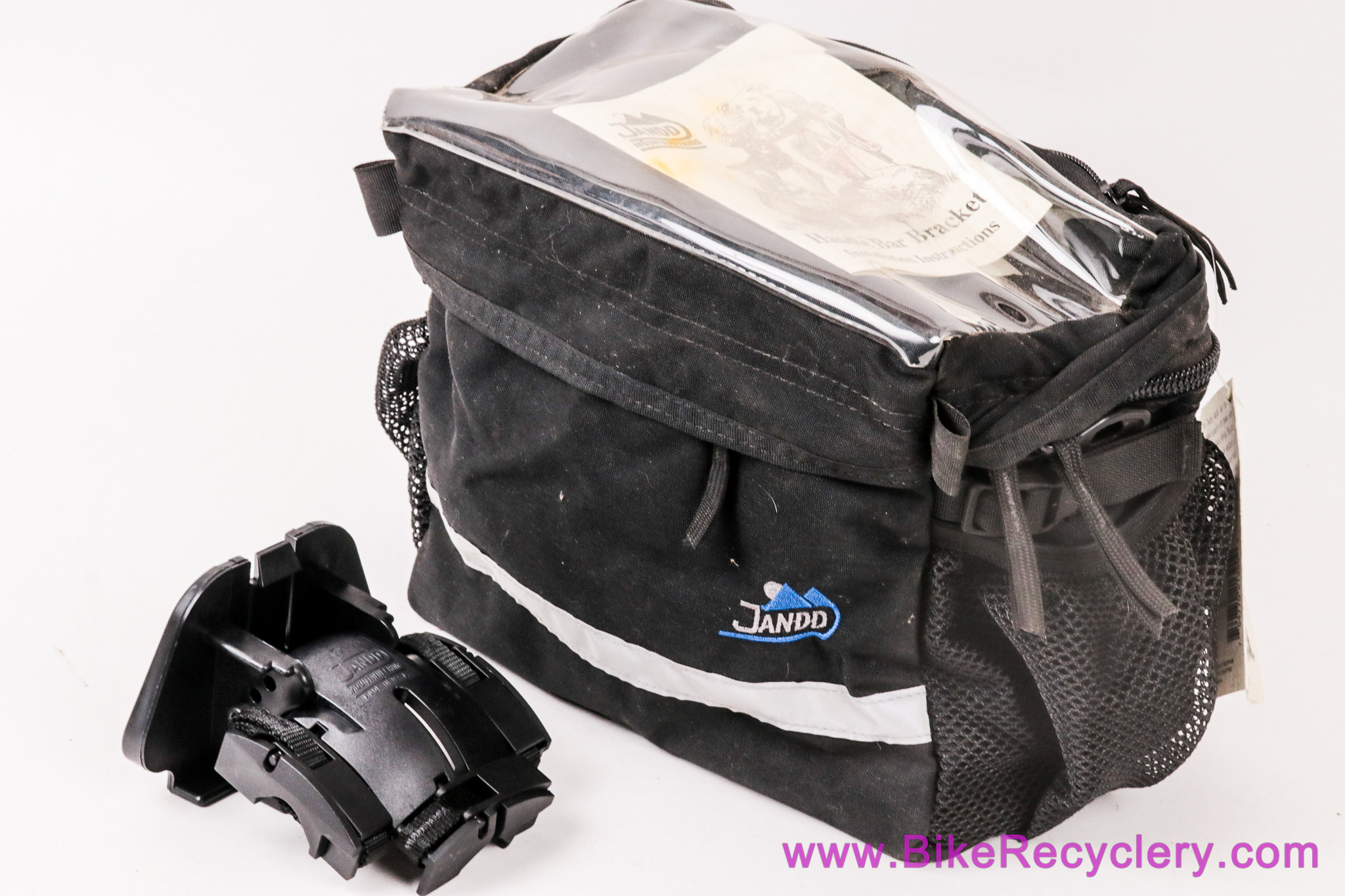 NOS Jandd Mountaineering Handlebar Pack/Bag 1: Black - Klickfix-Like Quick Release Mounting Bracket