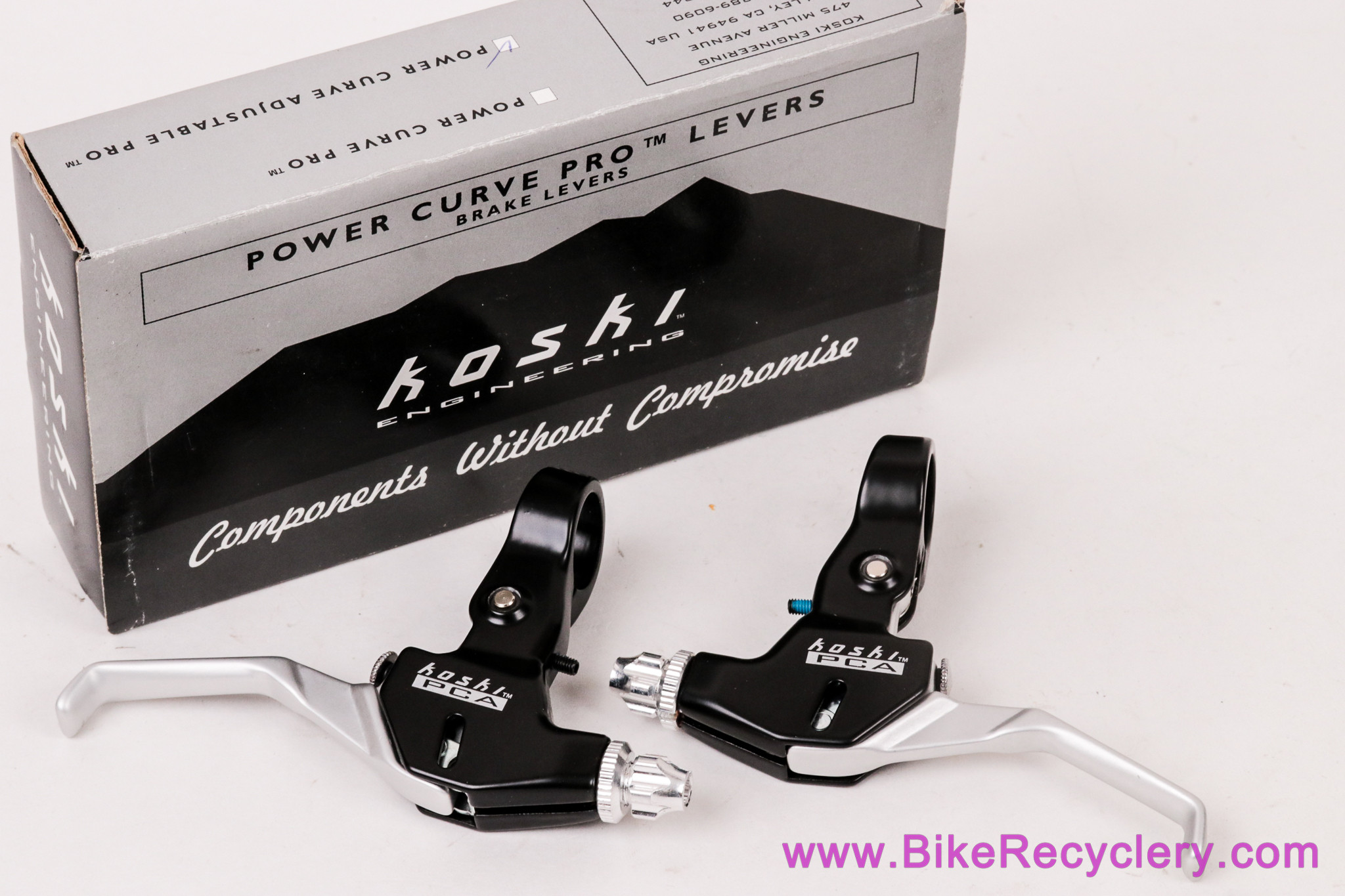 NIB/NOS Koski Engineering Power Curve Pro PCA V-Brake Levers:  Vintage 1990's 2000's - Adjustable Reach