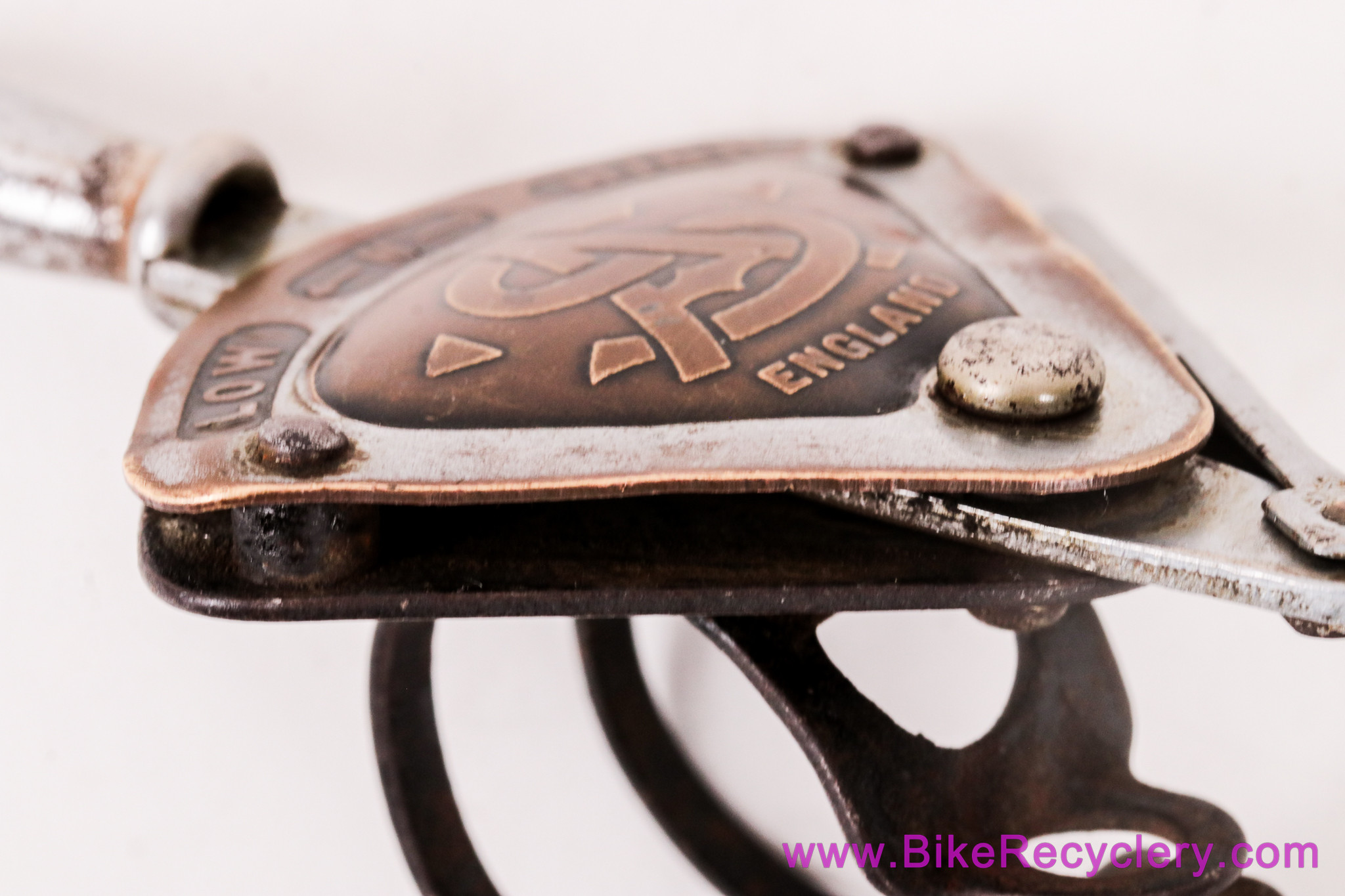 Early Sturmey Archer Quadrant Shifter: #GC1 - Pre-War 1930's Top Tube Mount 3sp - Chrome Plated Bronze (RARE & Weird!)