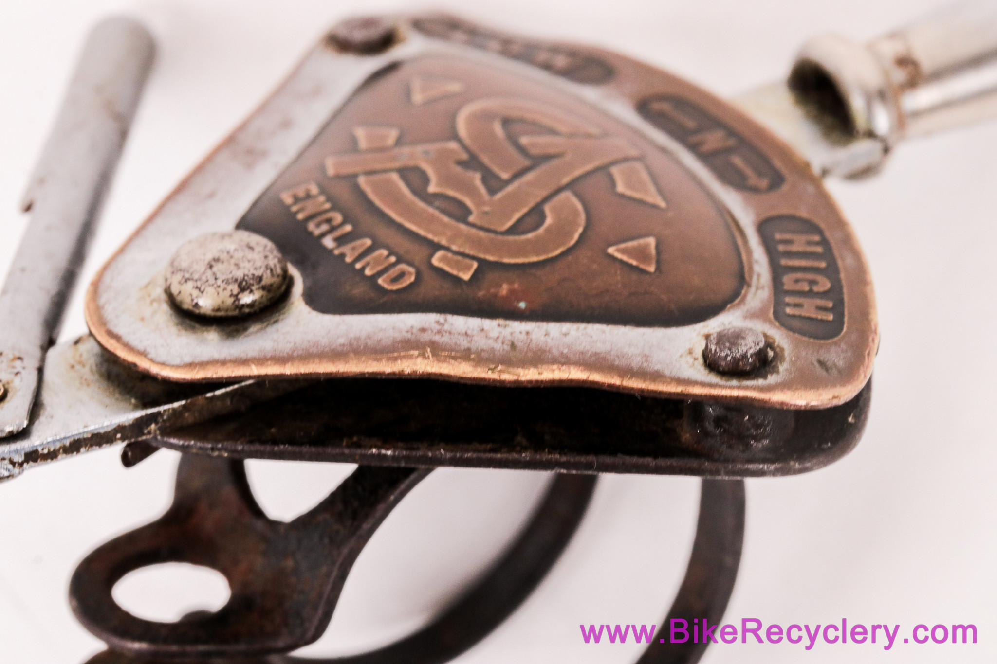 Early Sturmey Archer Quadrant Shifter: #GC1 - Pre-War 1930's Top Tube Mount 3sp - Chrome Plated Bronze (RARE & Weird!)
