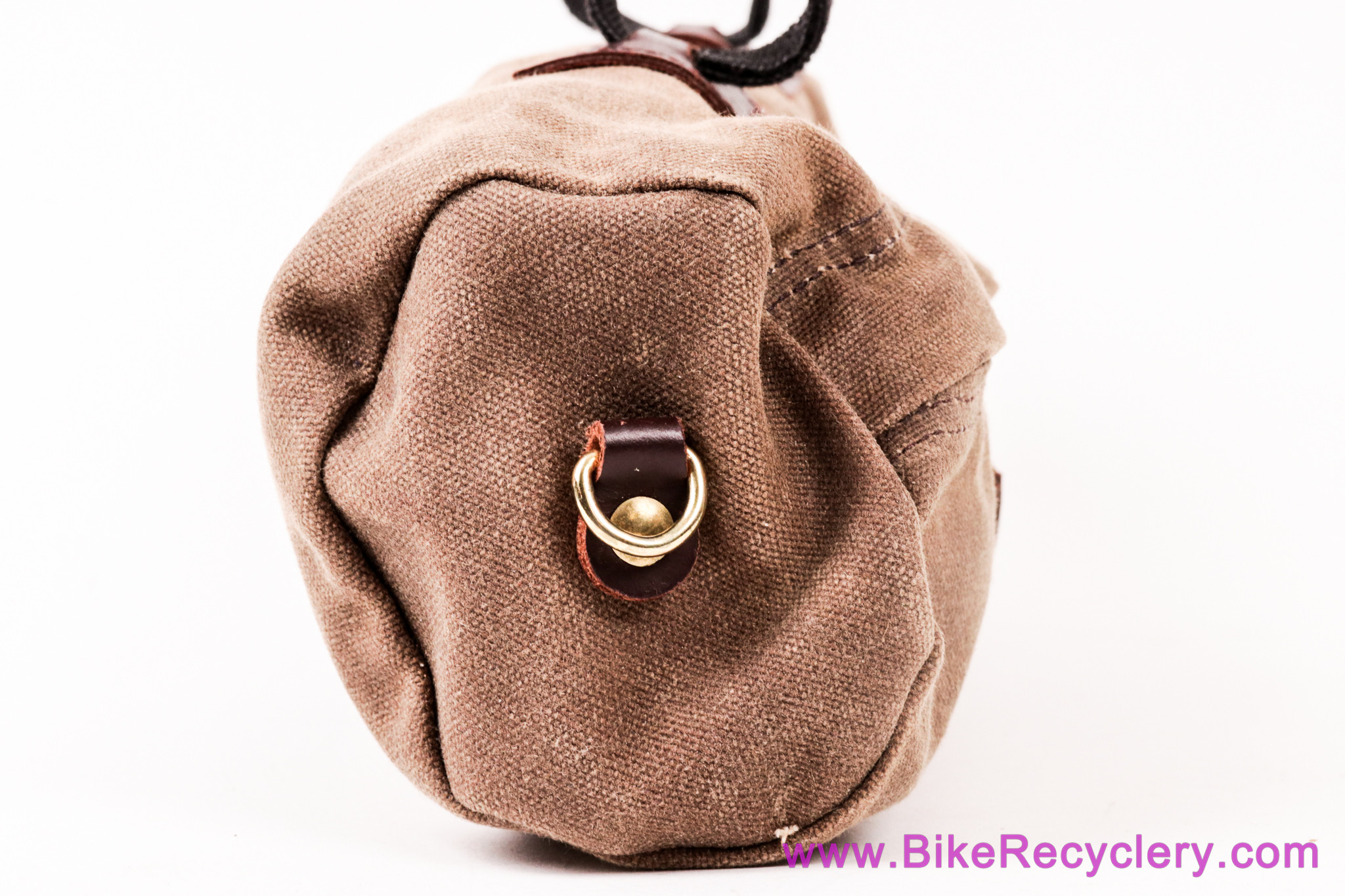 Velo Orange Baguette (Burrito) Mini Handlebar / Saddle Bag: Brown Canvas/Leather (Mint, New?)
