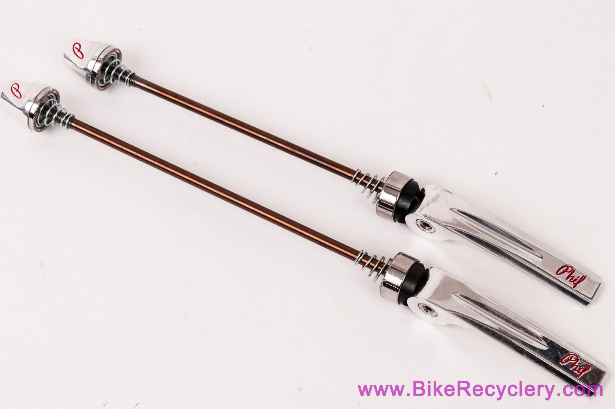 Phil Wood Quick Release Skewer Set: Polished 100/130mm (Near Mint