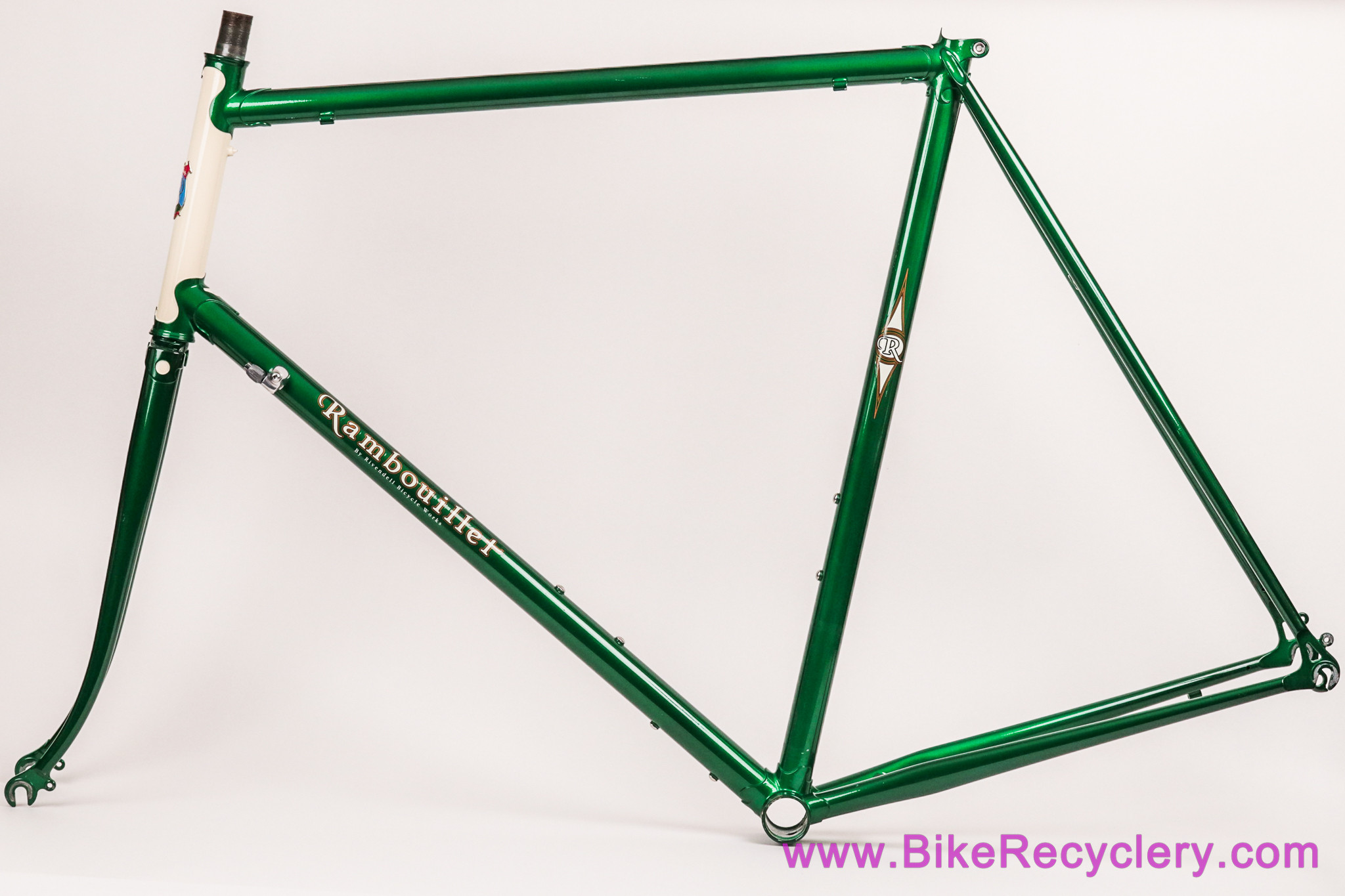 2007 Rivendell Rambouillet Frame & Fork: 62cm x 59cm - 38mm Clearance - Toyo Built - Lugged Steel - Forest Green