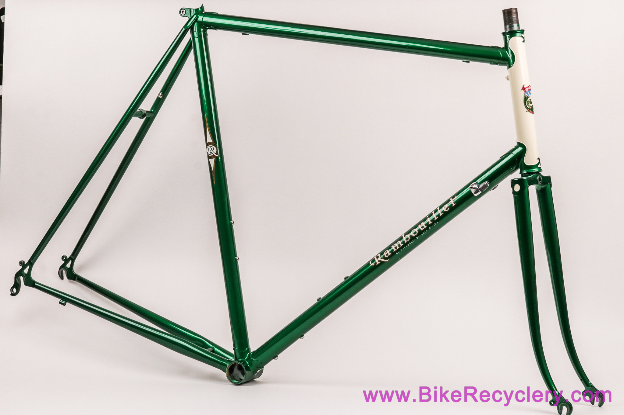 2007 Rivendell Rambouillet Frame & Fork: 62cm x 59cm - 38mm Clearance - Toyo Built - Lugged Steel - Forest Green