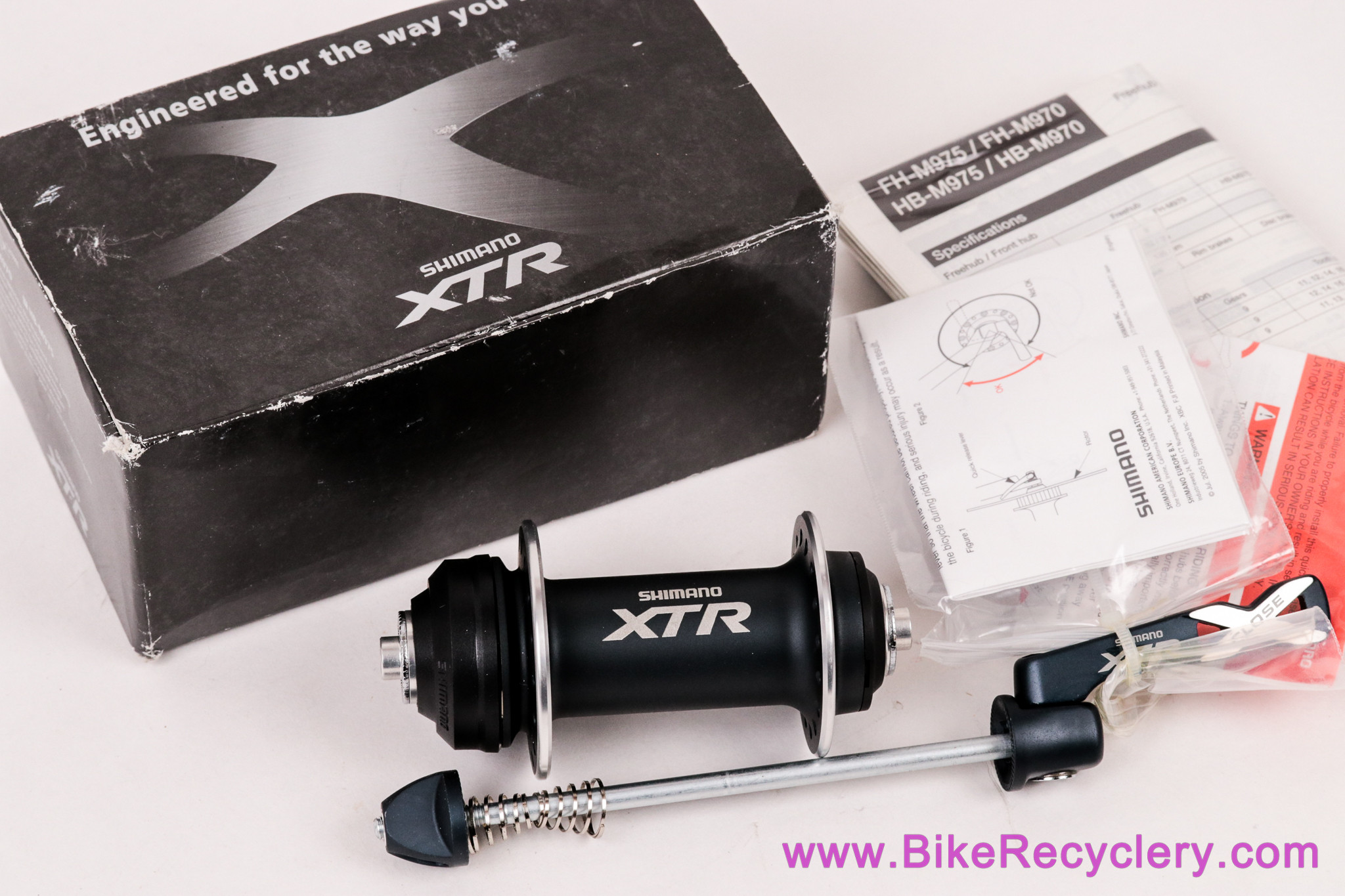 NIB/NOS Shimano XTR HB-M975 Front Hub & QR Skewer: 32H