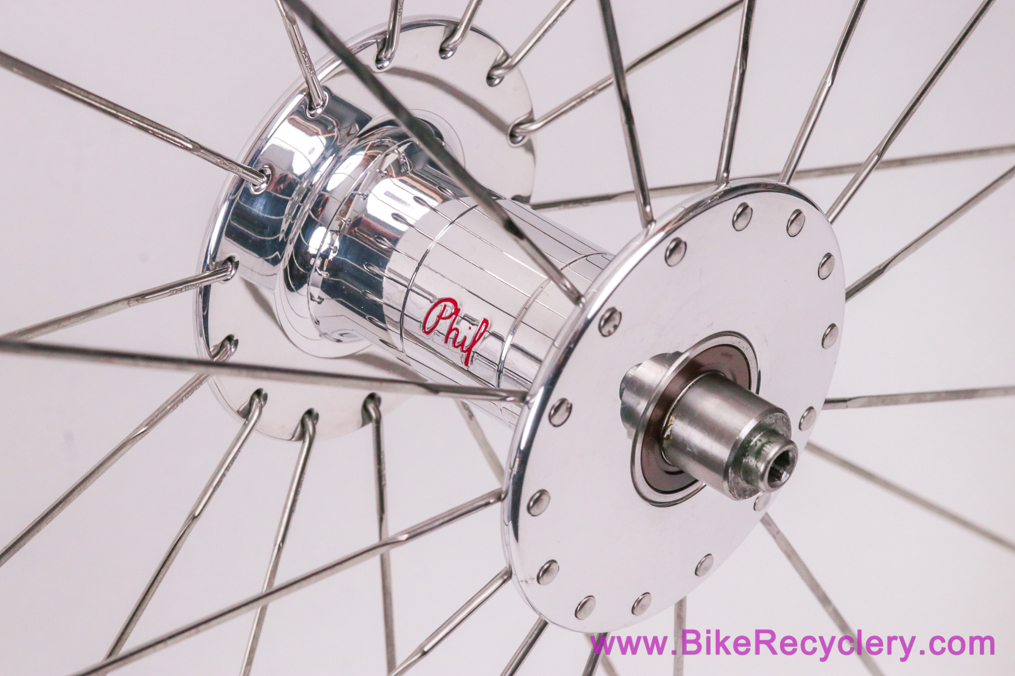 Phil Wood Classic Cassette Hub / H+Son Archetype Wheelset: Campy 9/10/11/12s - 28/32H - Polished (LOW MILES Near Mint++)