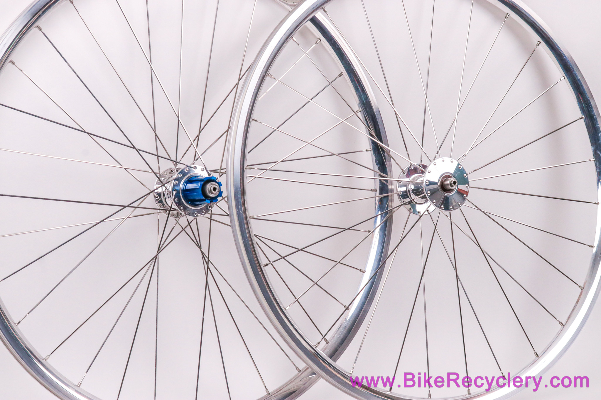 Phil Wood Classic Cassette Hub / H+Son Archetype Wheelset: Campy 9/10/11/12s - 28/32H - Polished (LOW MILES Near Mint++)