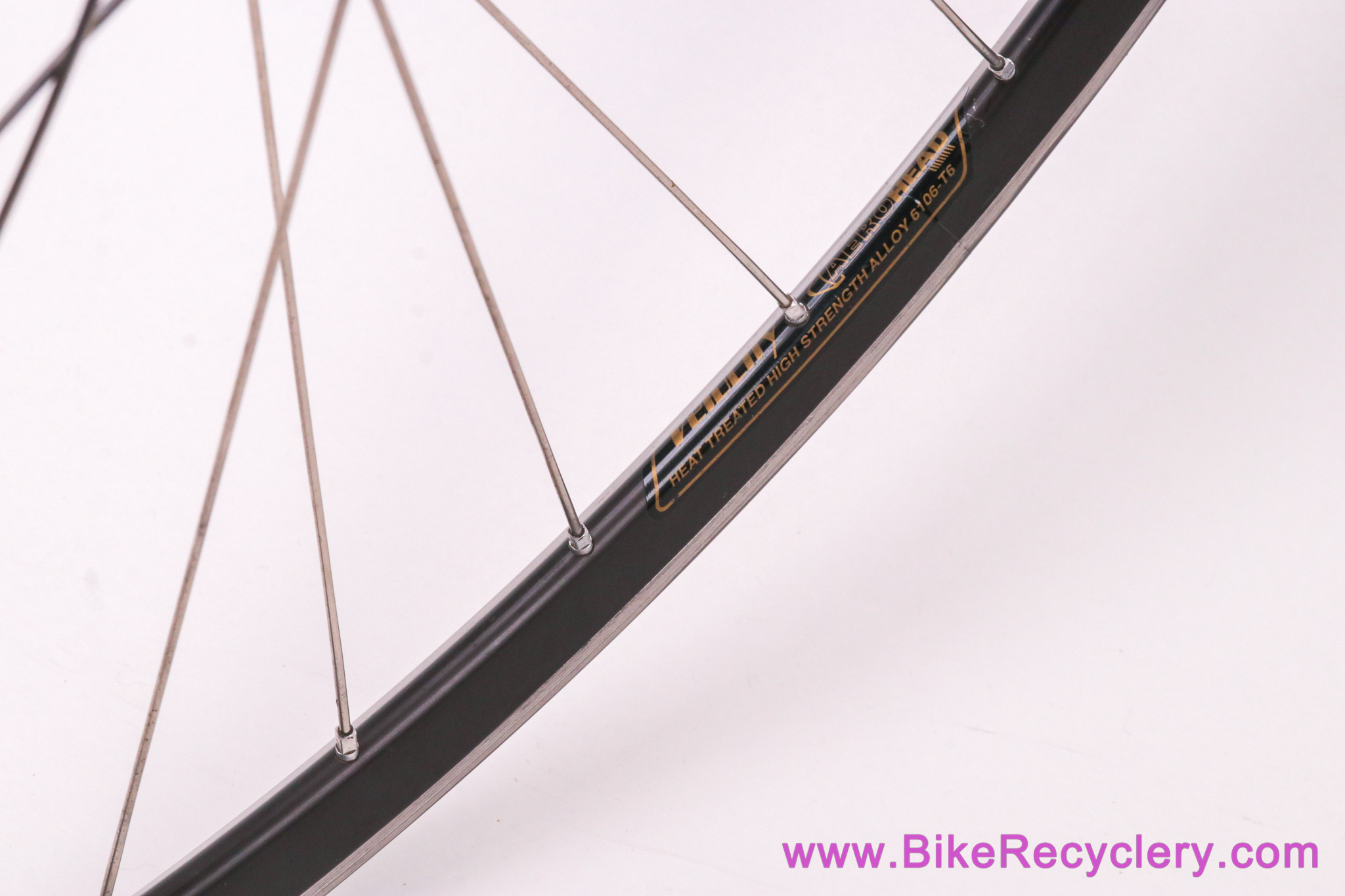 Velocity Aerohead / ZIPP 295/104 Carbon Wheelset: 28/32H - 8sp - Vintage 1990's Road - Carbon Hubs