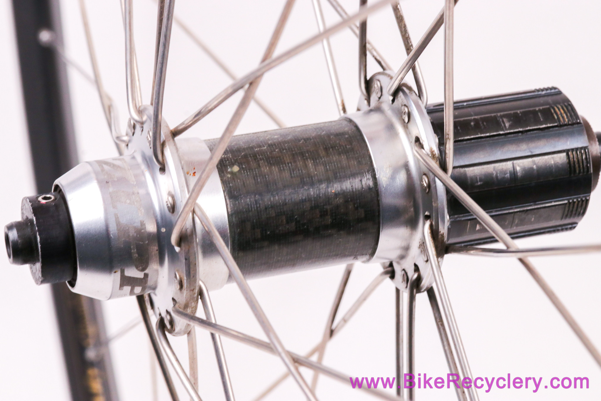 Velocity Aerohead / ZIPP 295/104 Carbon Wheelset: 28/32H - 8sp - Vintage 1990's Road - Carbon Hubs