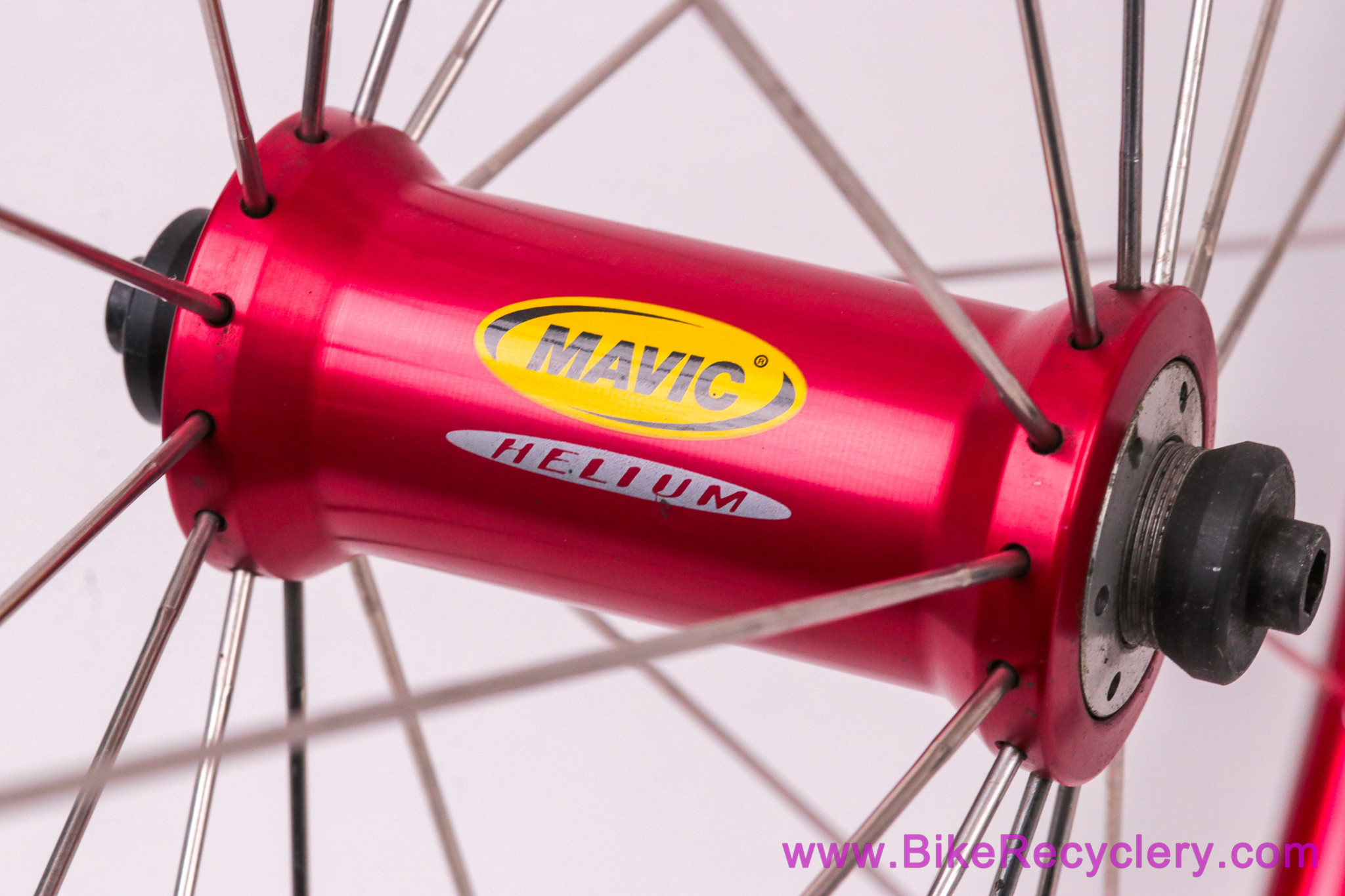 Mavic Helium SUP Tubular Wheelset: Red! 26/28H - Shimano 8/9/10s - Vintage 1990's