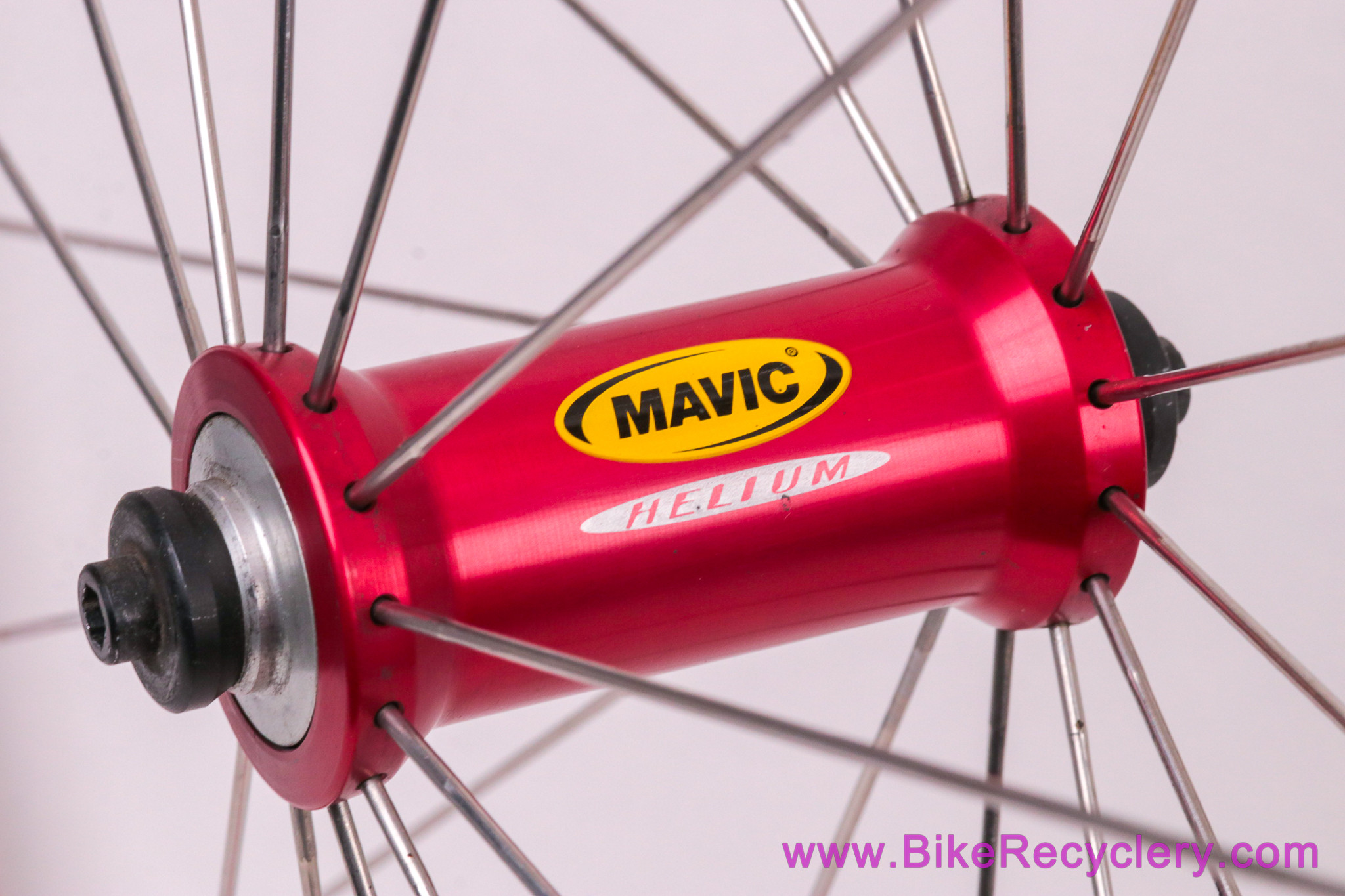 Mavic Helium SUP Tubular Wheelset: Red! 26/28H - Shimano 8/9/10s - Vintage 1990's